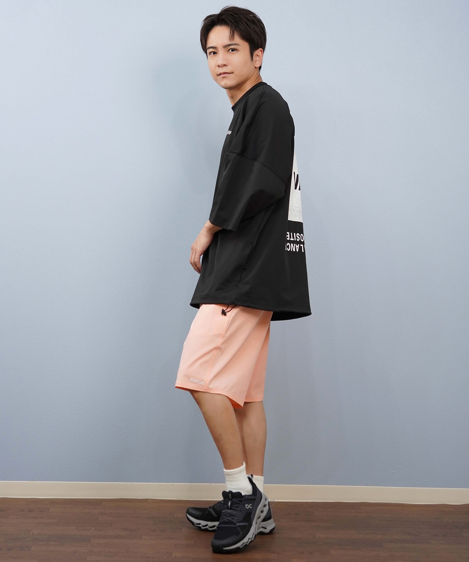 RVCA ルーカ 水着 ラッシュガード 半袖 Tシャツ メンズ バックプリント