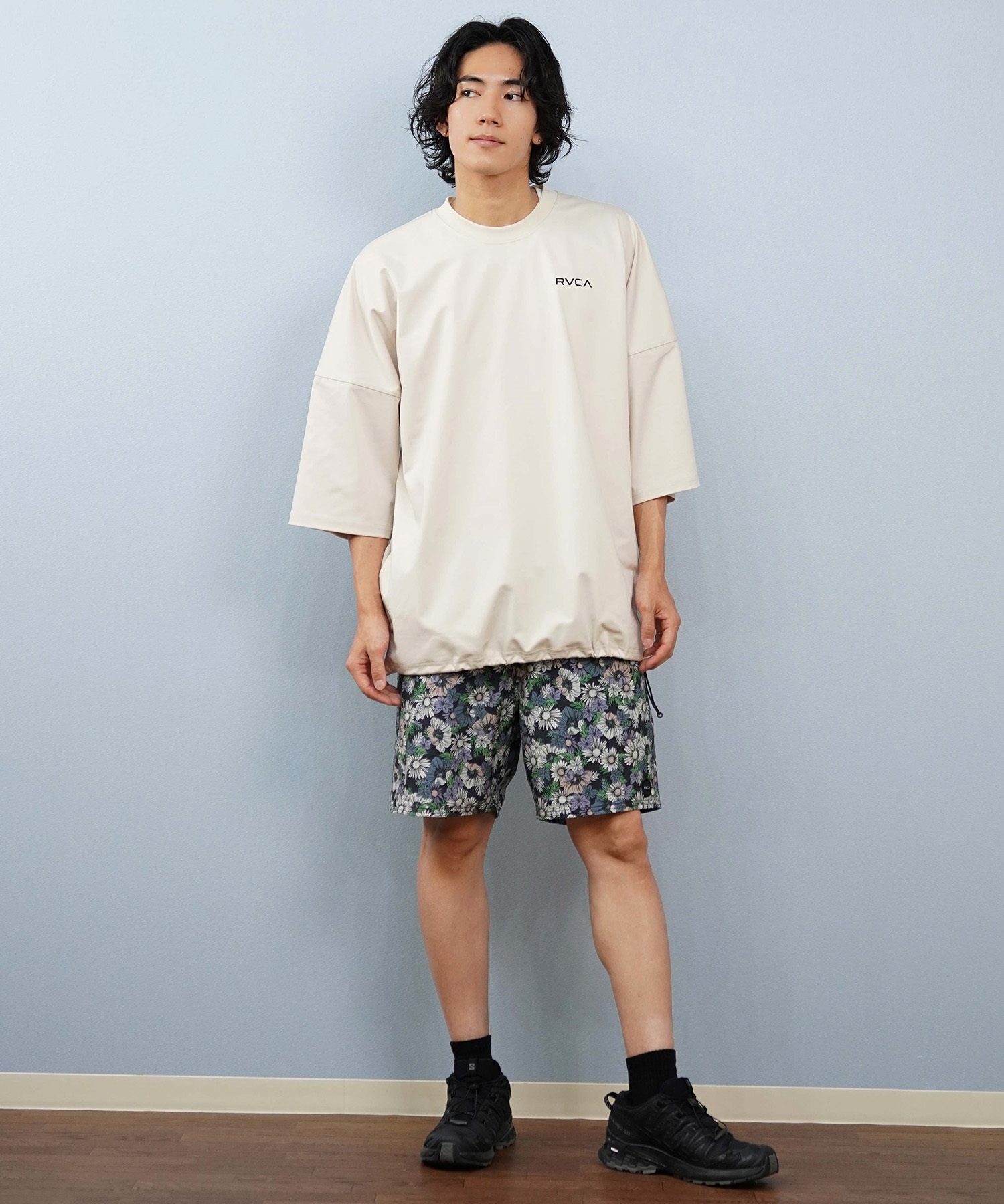 RVCA ルーカ 水着 ラッシュガード 半袖 Tシャツ メンズ バックプリント