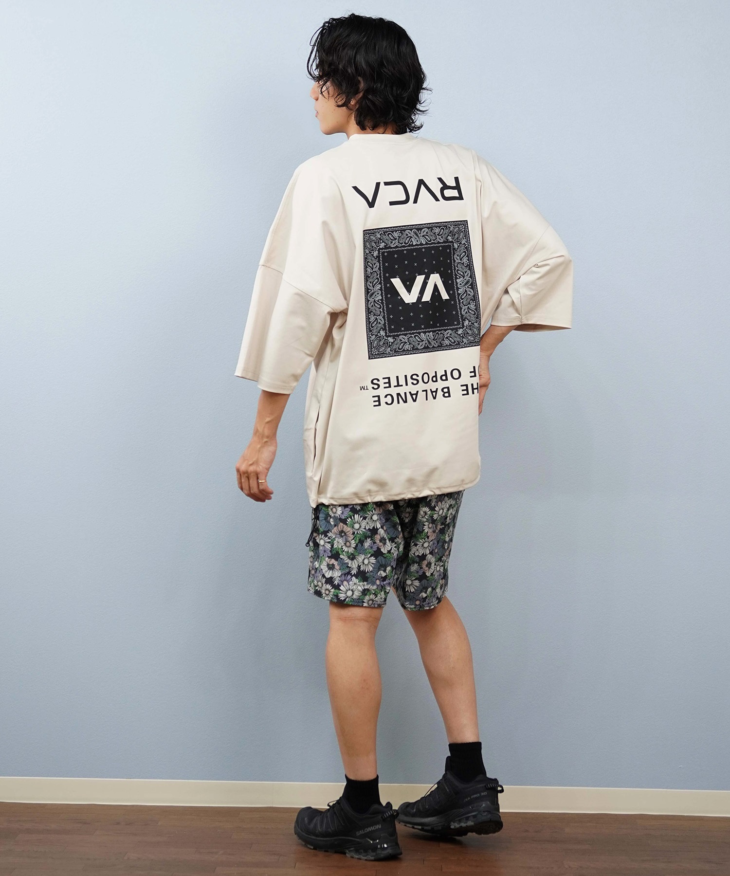 RVCA ルーカ 水着 ラッシュガード 半袖 Tシャツ メンズ バックプリント