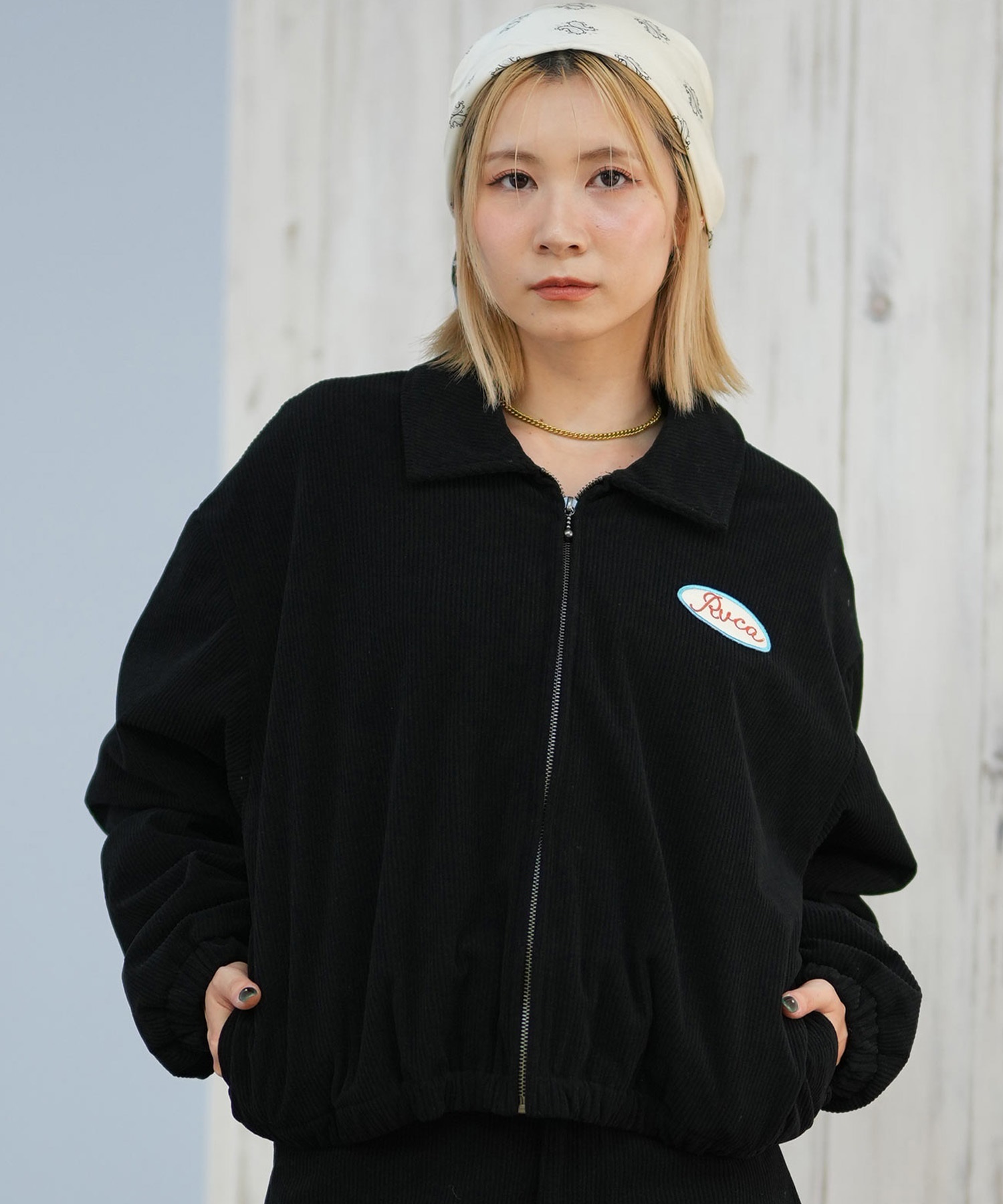 RVCA ルーカ ジャケット レディース コーデュロイ ワッペン ロゴ