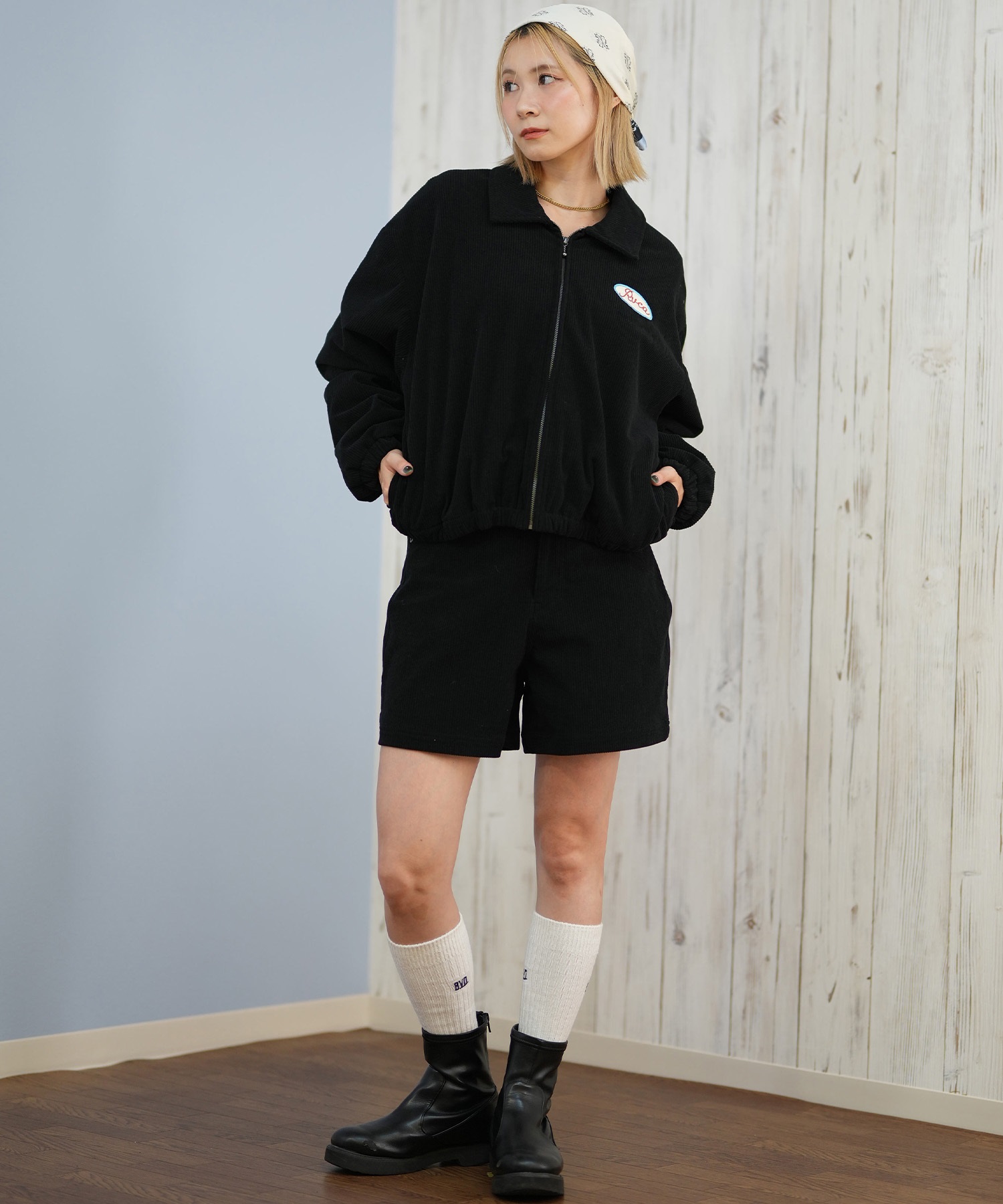 RVCA ルーカ ジャケット レディース コーデュロイ ワッペン ロゴ