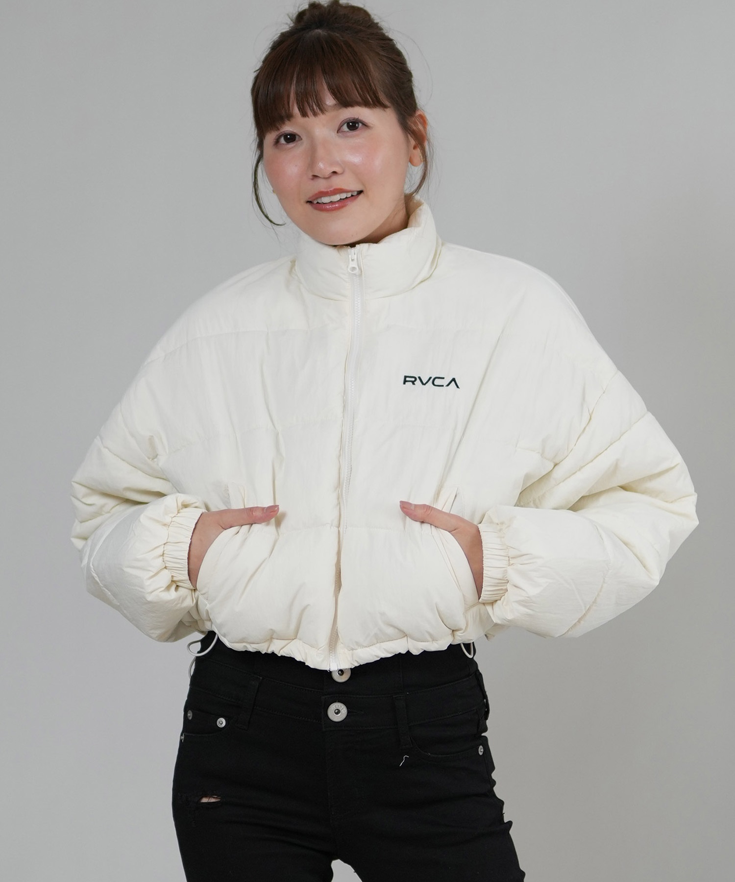 RVCA ルーカ ジャケット レディース シンプル クロップド丈 ショート丈