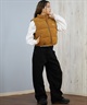RVCA ルーカ ベスト レディース スエード ロゴ DEVON SUEDET PUFFER VEST BF044-755(BLK-S)