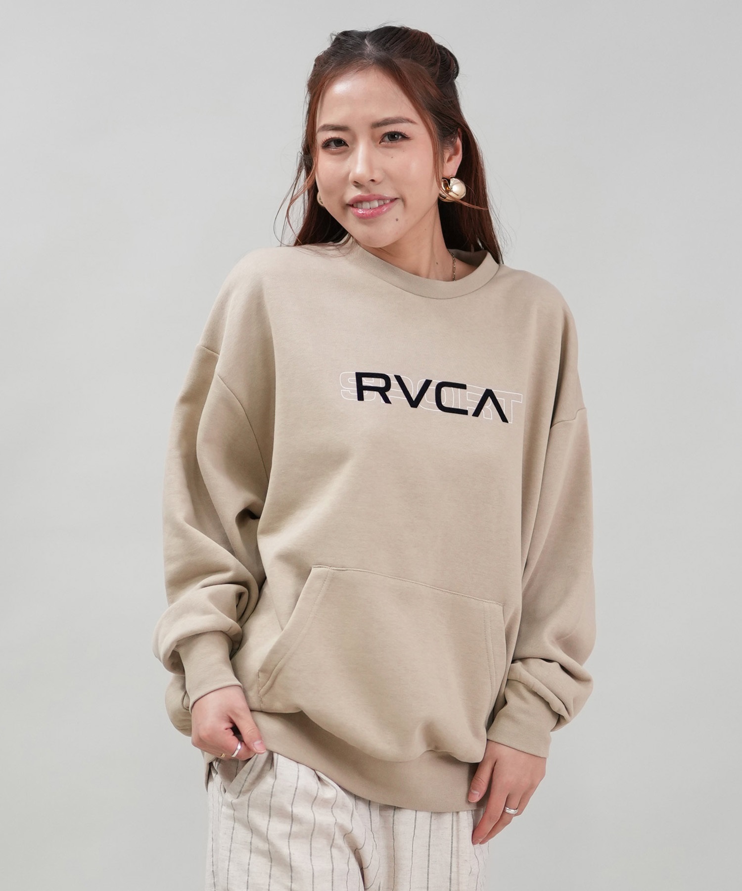 RVCA ルーカ トレーナー レディース ロゴ 薄手 ポケット セットアップ