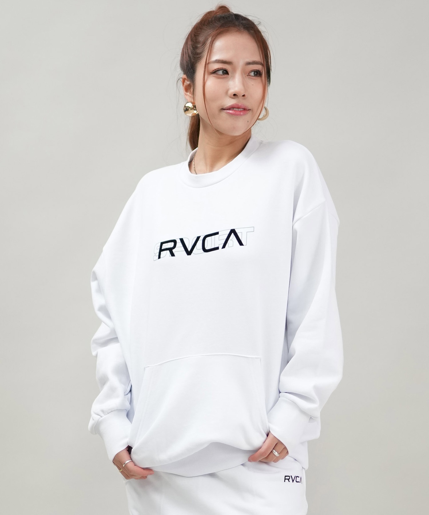 RVCA ルーカ トレーナー レディース ロゴ 薄手 ポケット セットアップ