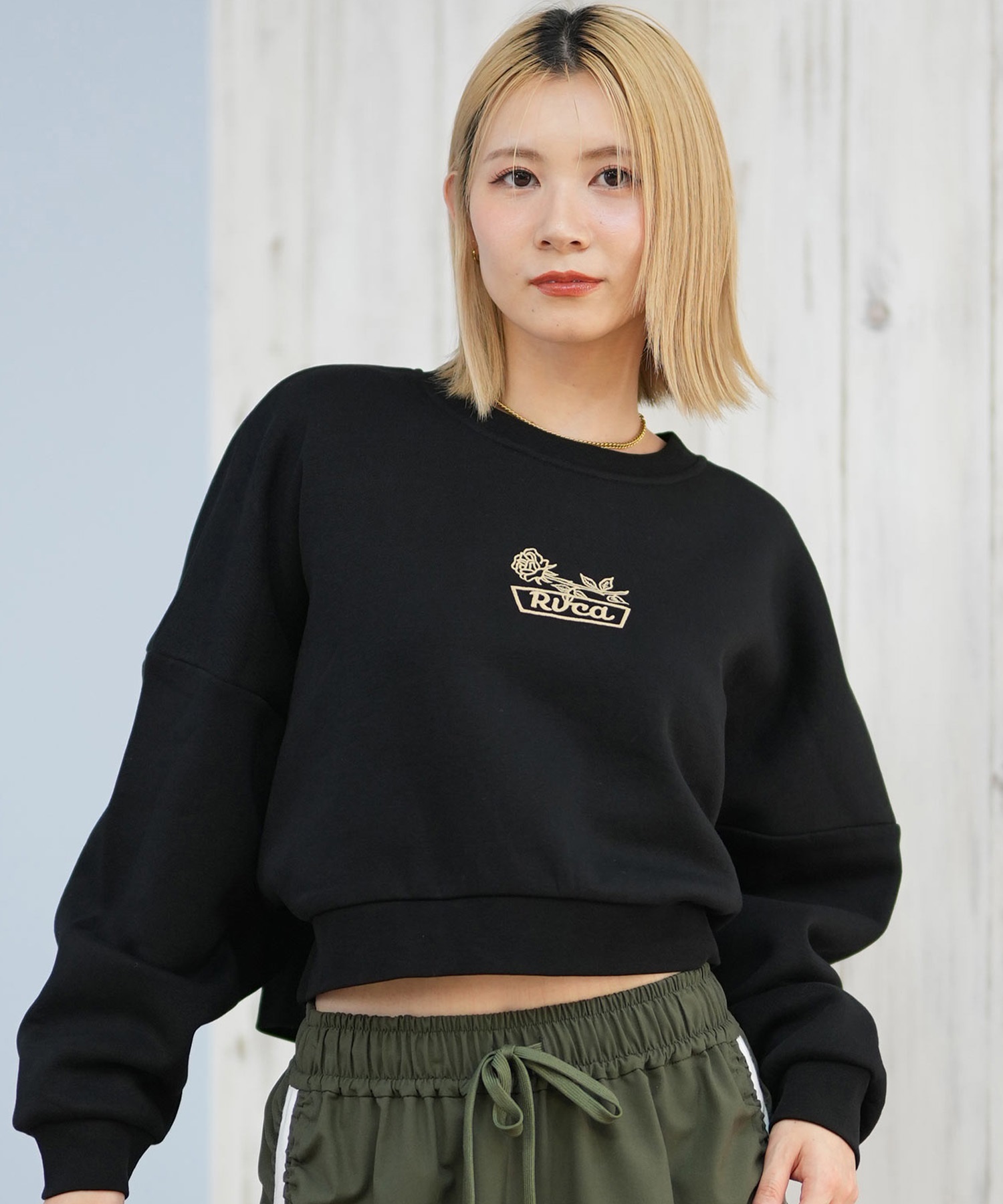 RVCA ルーカ トレーナー スウェット レディース ロゴ クロップド丈