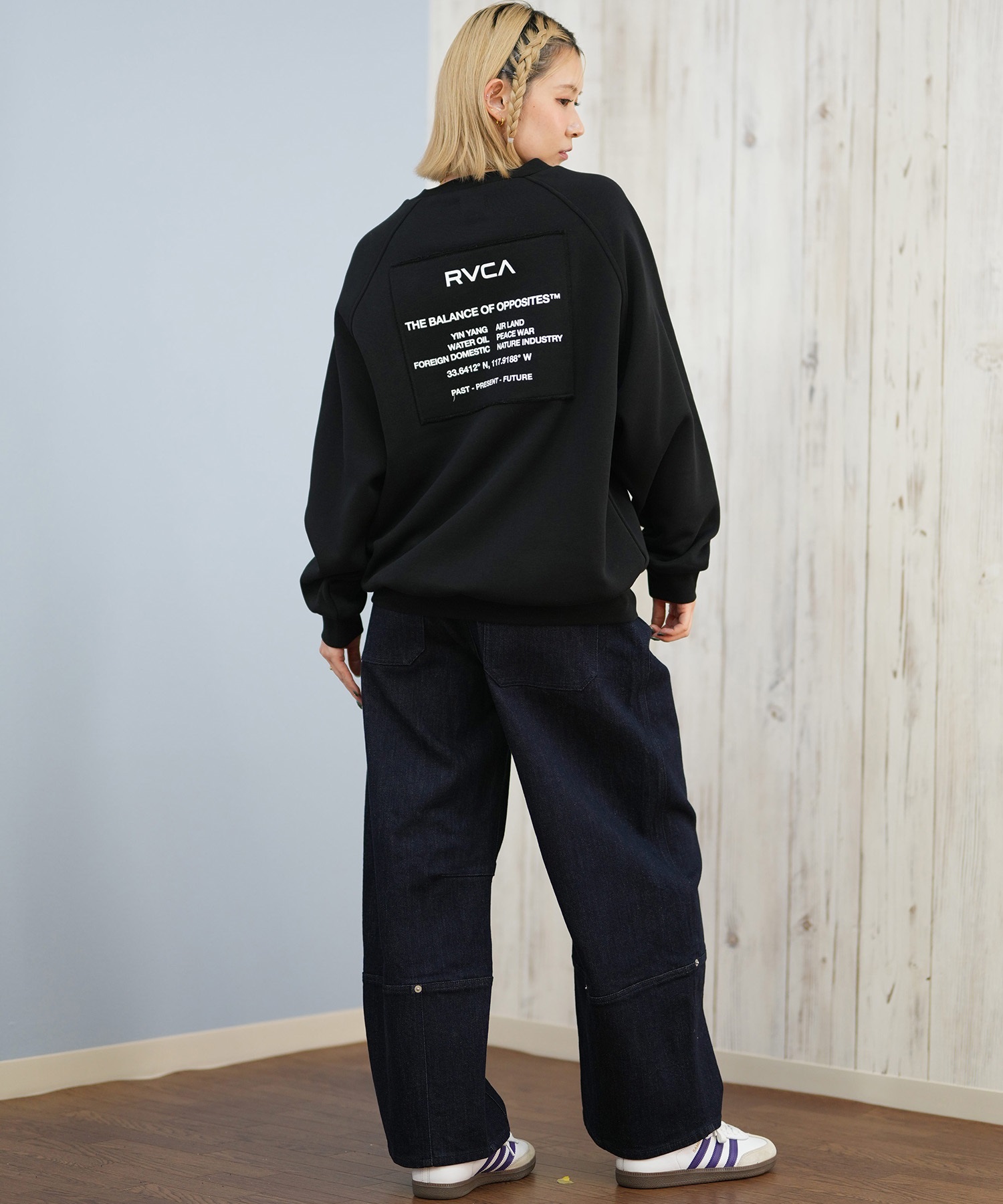 RVCA ルーカ トレーナー スウェット レディース バックプリント ロゴ