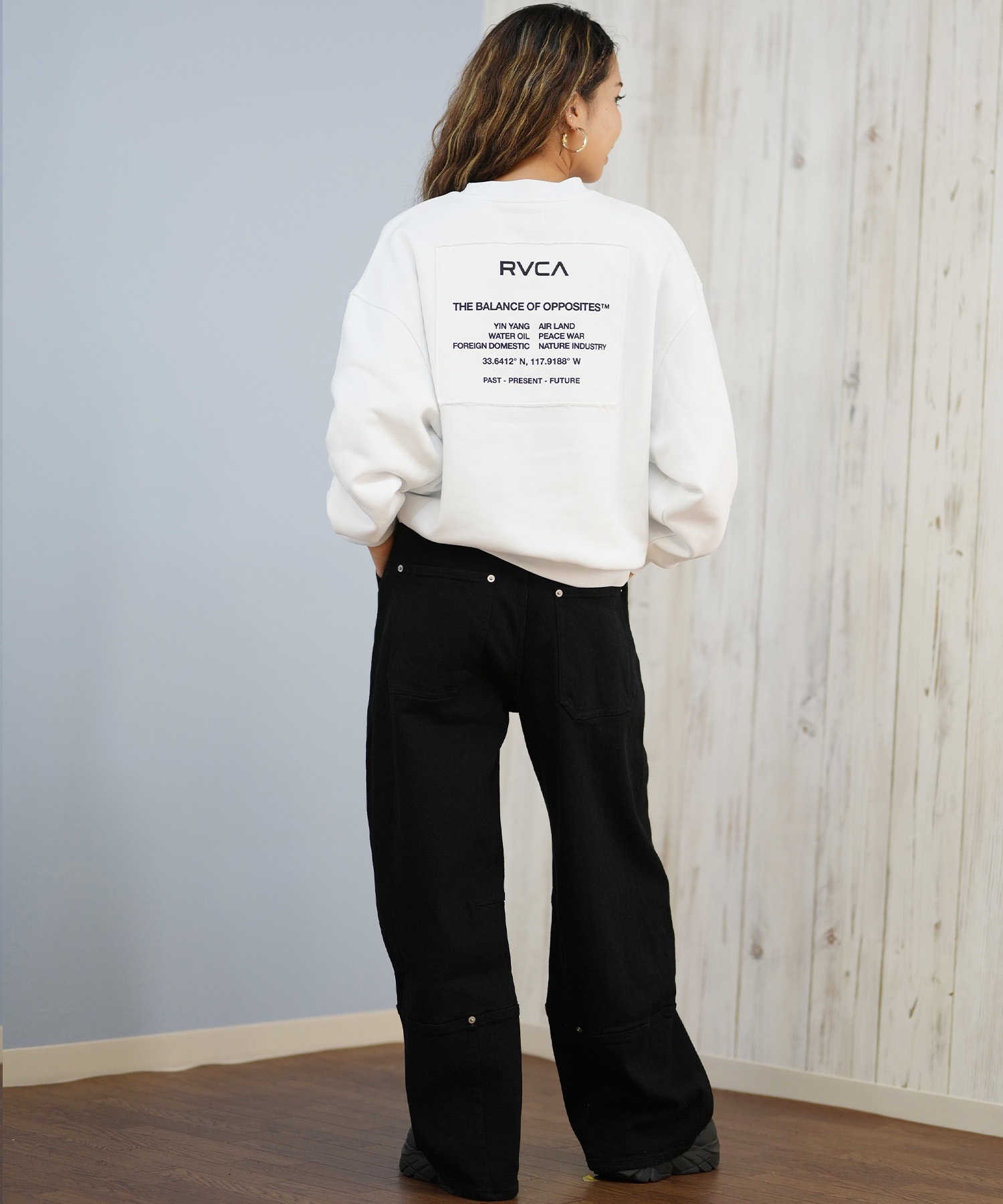 RVCA ルーカ トレーナー スウェット レディース バックプリント ロゴ