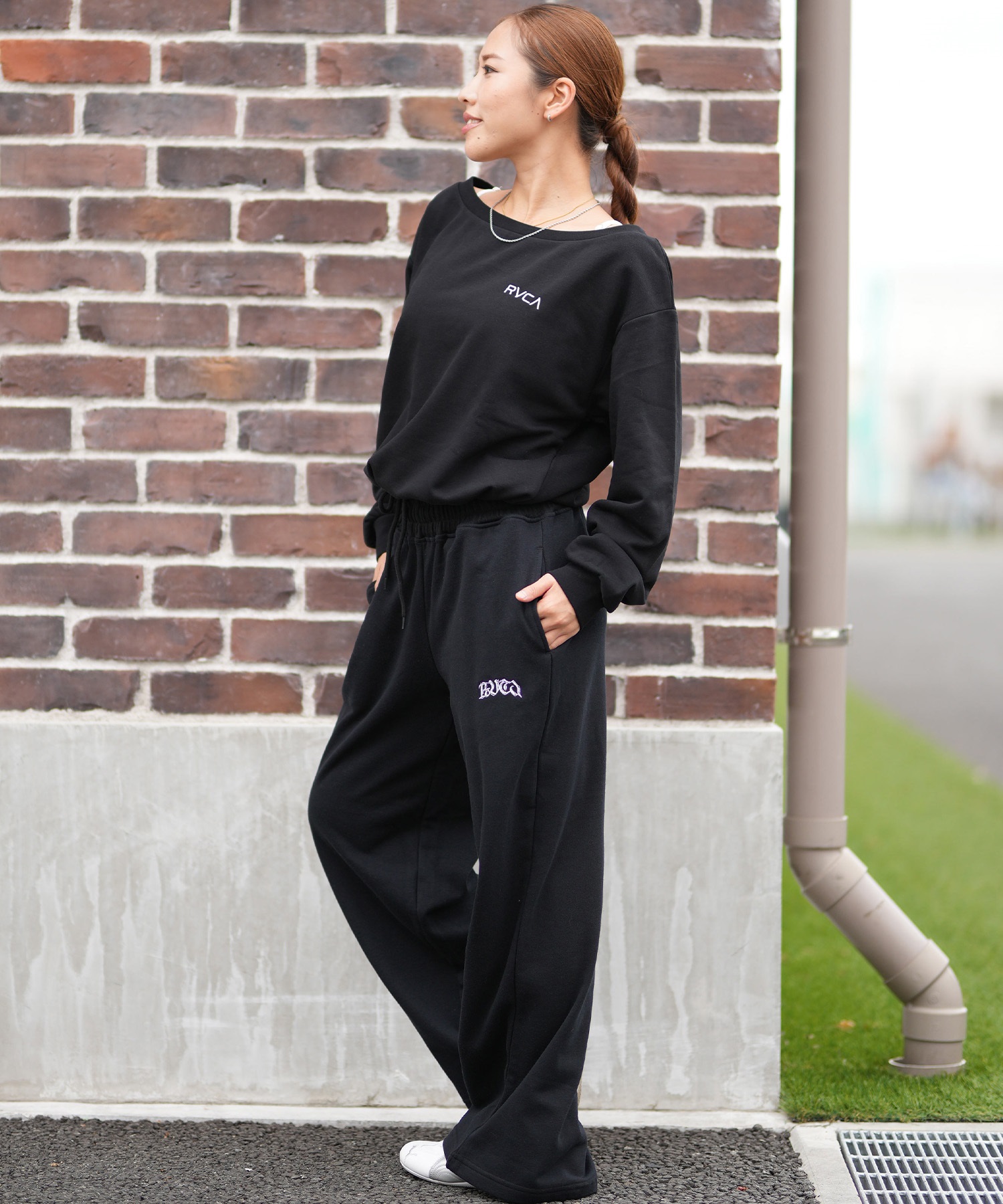 RVCA ルーカ トレーナー スウェット レディース クロップド丈 ショート