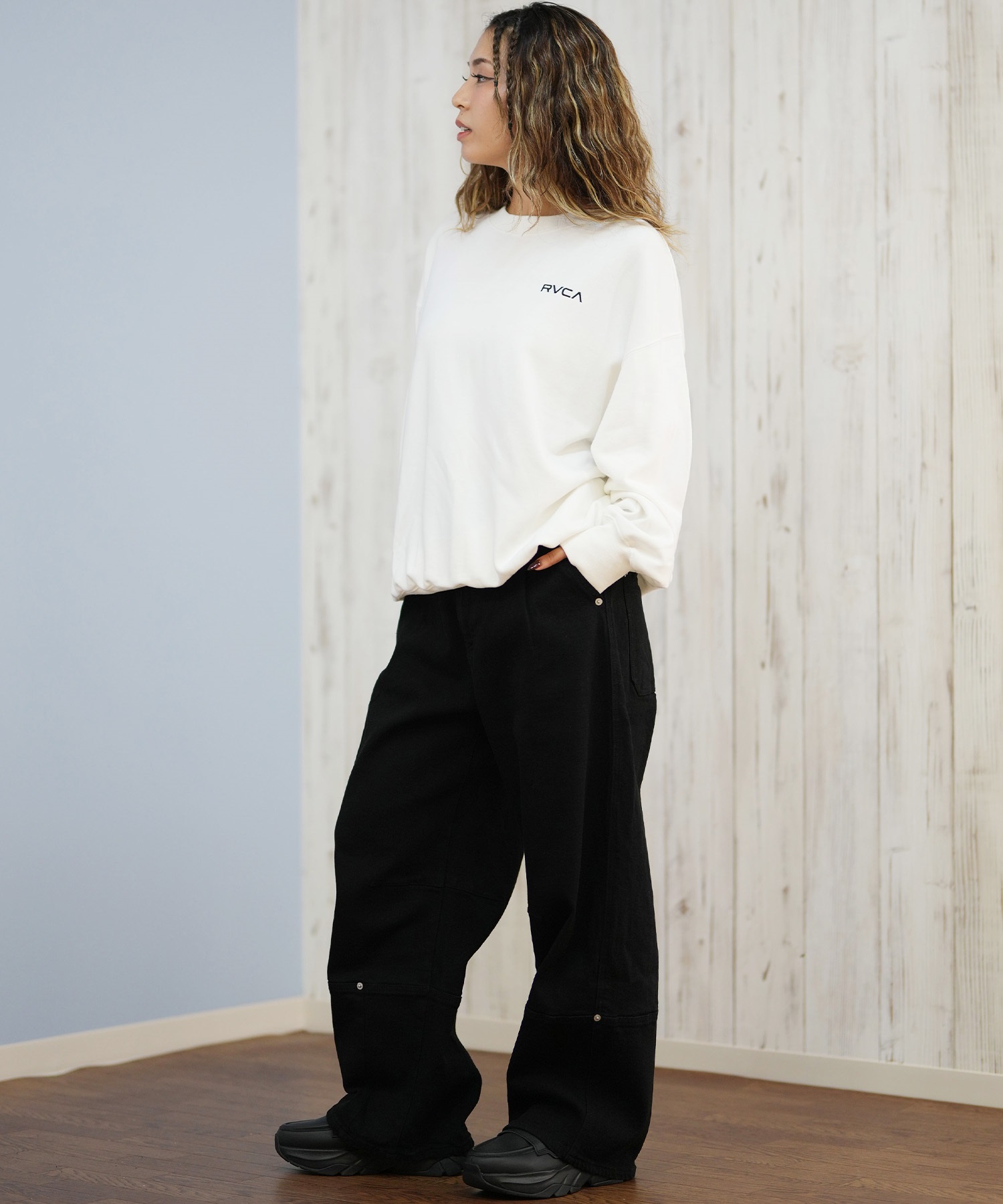 RVCA ルーカ トレーナー スウェット レディース バックプリント ロゴ