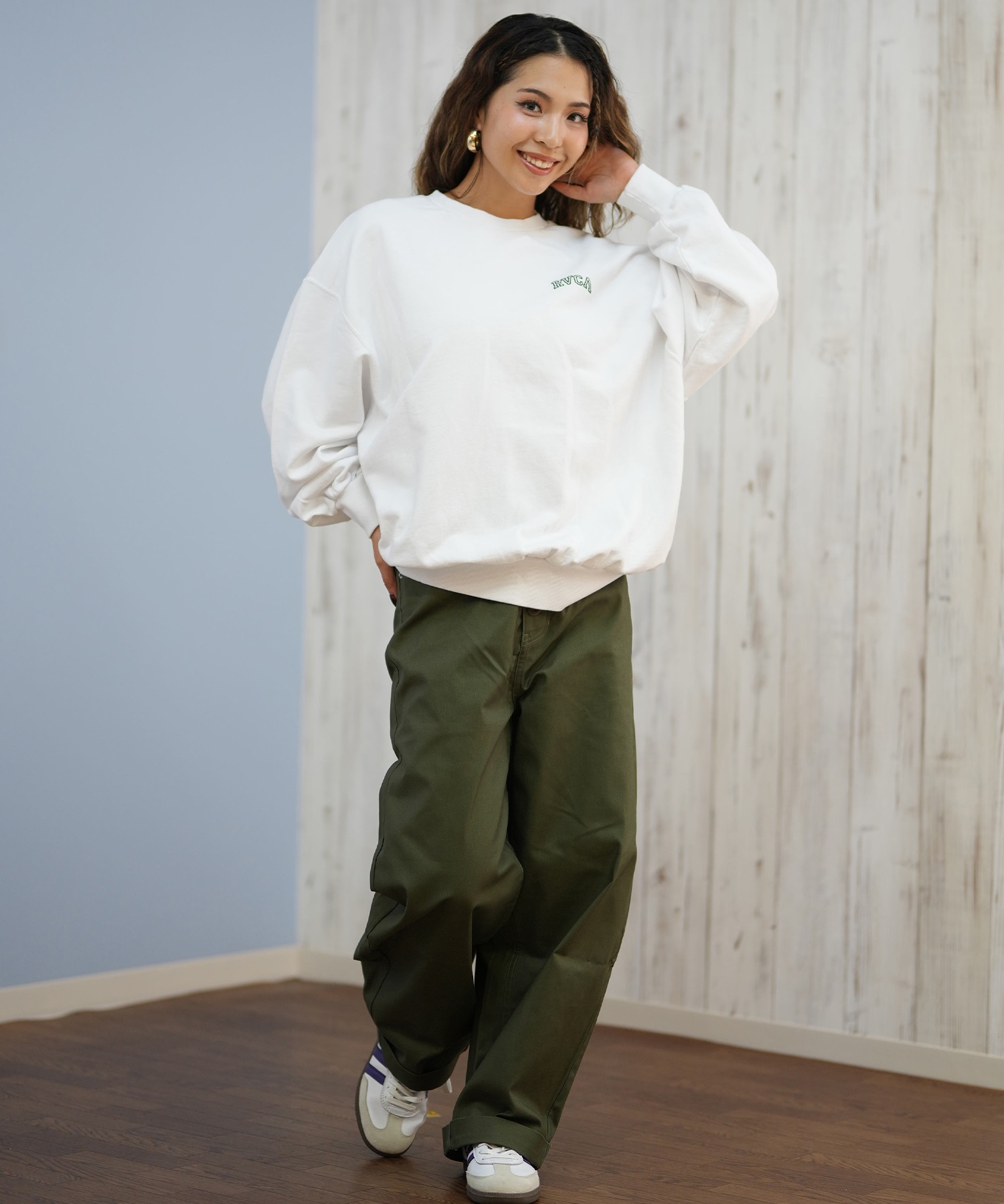 RVCA ルーカ トレーナー スウェット レディース クルーネック バック