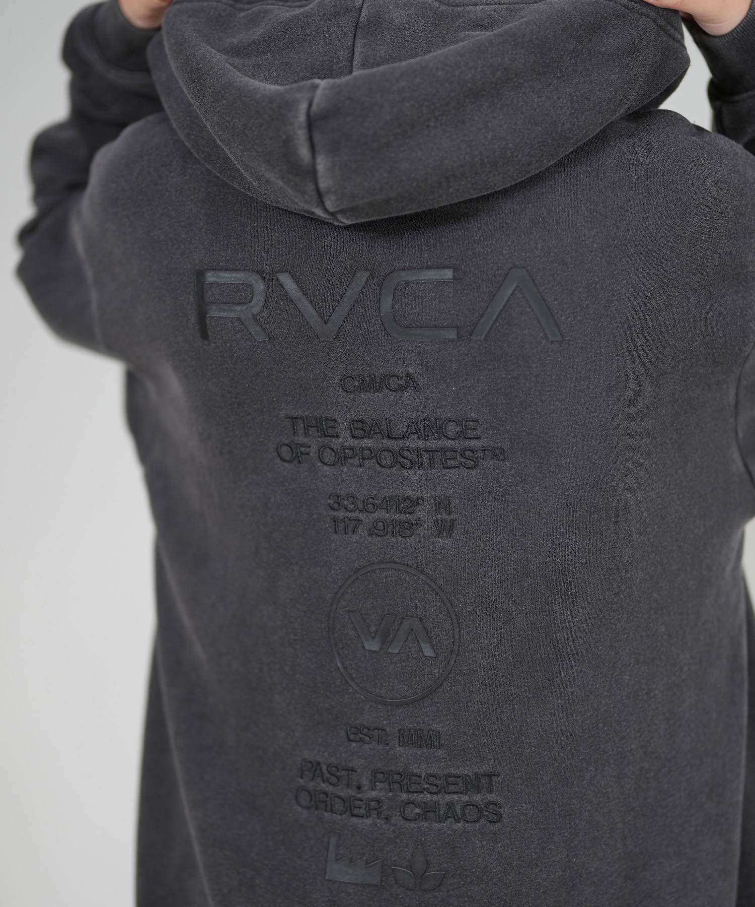RVCA ルーカ ジップアップ パーカー レディース バックプリント ロゴ BF044-P02(BLK-M)
