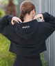 RVCA ルーカ プルオーバー パーカー レディース クロップド丈 ショート丈 ロゴ CROPPED HOODIE BF044-P03(BLK-S)