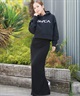 RVCA ルーカ プルオーバー パーカー レディース クロップド丈 ショート丈 ロゴ CROPPED HOODIE BF044-P03(BLK-S)