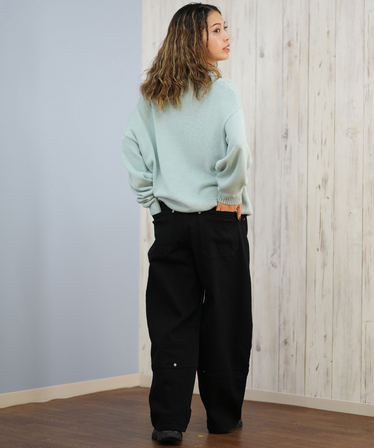 RVCA ルーカ ニット セーター レディース クルーネック ロゴ BIG RVCA