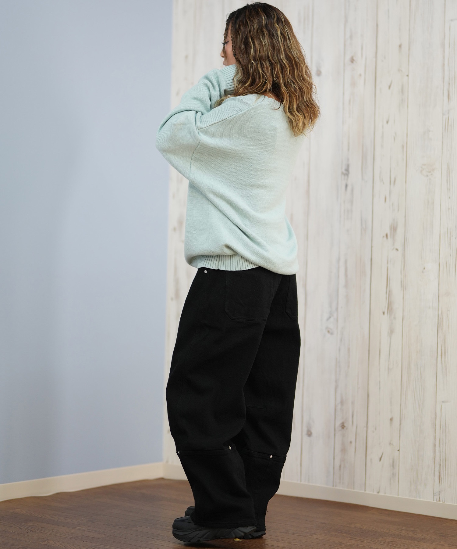RVCA ルーカ ニット セーター レディース クルーネック ロゴ BIG RVCA