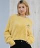 RVCA ルーカ ニット セーター レディース クロップド丈 ショート丈 ロゴ LOOSE FIT JQ KNIT BF044-652(BLK-M)