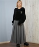 RVCA ルーカ ニット セーター レディース クロップド丈 ショート丈 ロゴ LOOSE FIT JQ KNIT BF044-652(BLK-M)