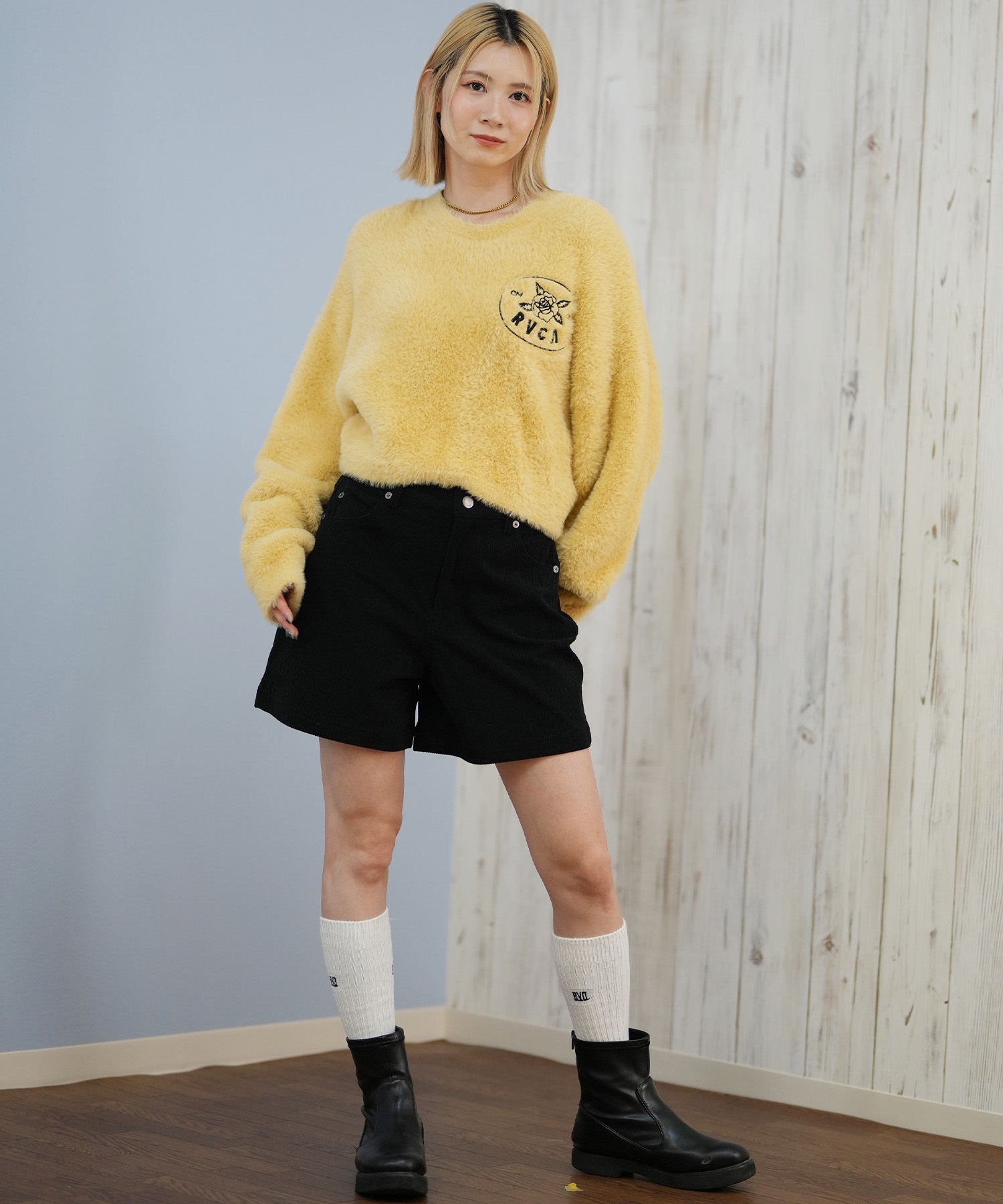 RVCA ルーカ ニット セーター レディース クロップド丈 ショート丈