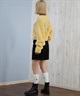 RVCA ルーカ ニット セーター レディース クロップド丈 ショート丈 ロゴ LOOSE FIT JQ KNIT BF044-652(BLK-M)