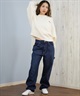 RVCA ルーカ ニット セーター レディース バックプリント ロゴ ARCH RVCA MATCH CREW KNIT BF044-P65(BLK-M)