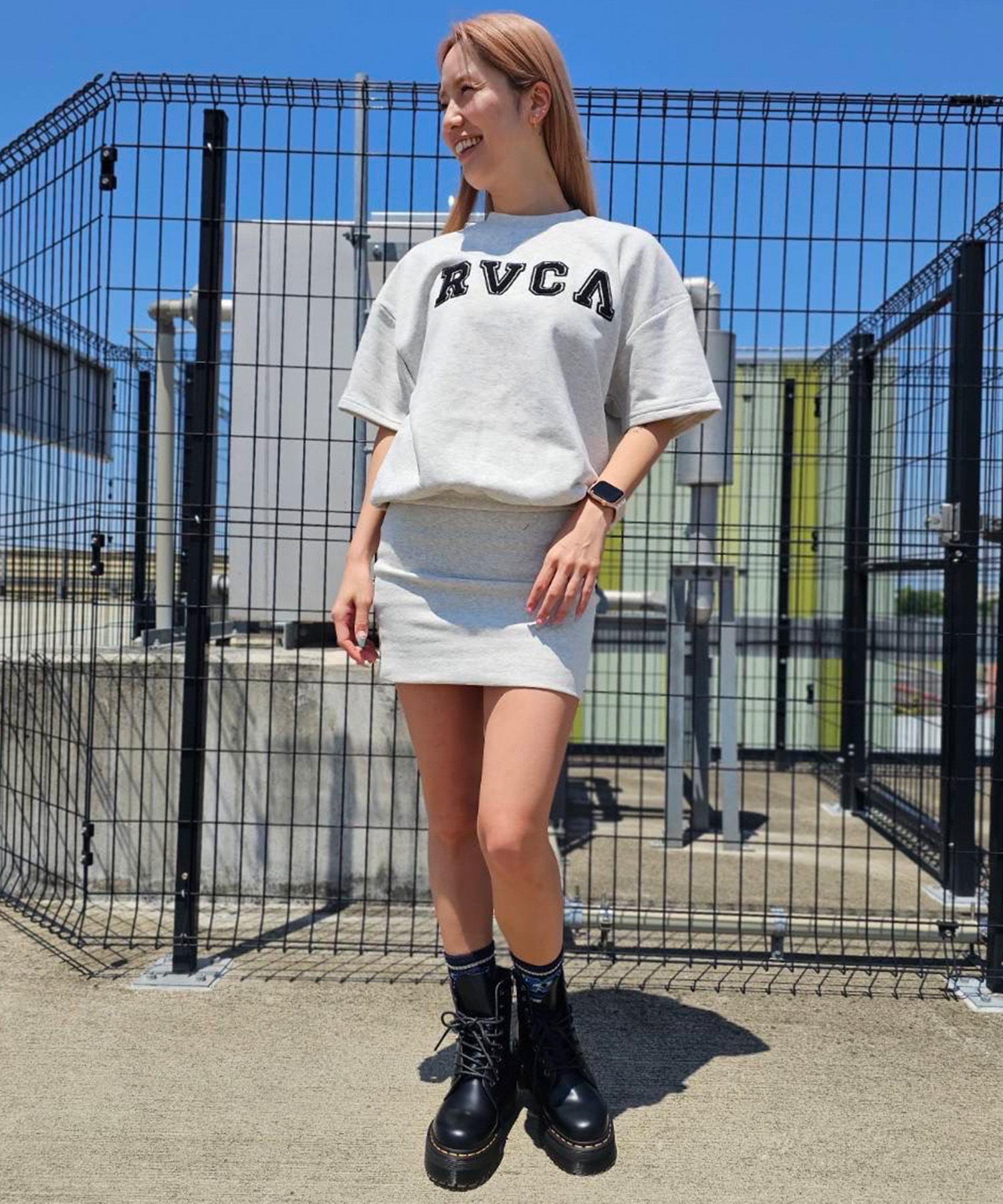 RVCA ルーカ ワンピース レディース Tシャツワンピ PATCHED RVCA SS