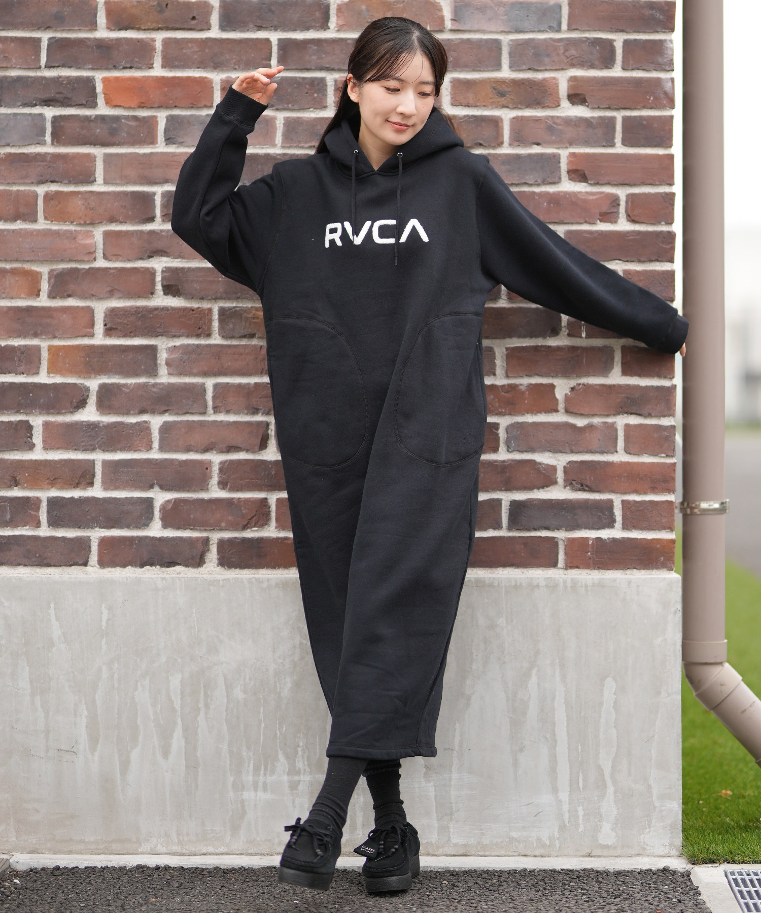 RVCA ルーカ ワンピース レディース パーカー スウェット 裏起毛