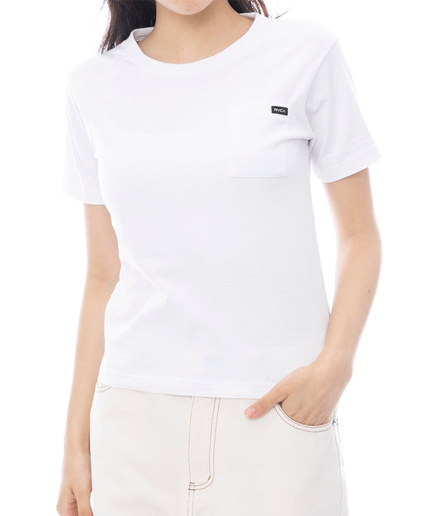 RVCA ルーカ 半袖 Tシャツ レディース バックプリント 花柄 ロゴ BF043-208(BLK-S)