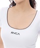 RVCA ルーカ 半袖 Tシャツ レディース リバーシブル クロップド丈 ショート丈 ロゴ BF043-210(CTF0-M)