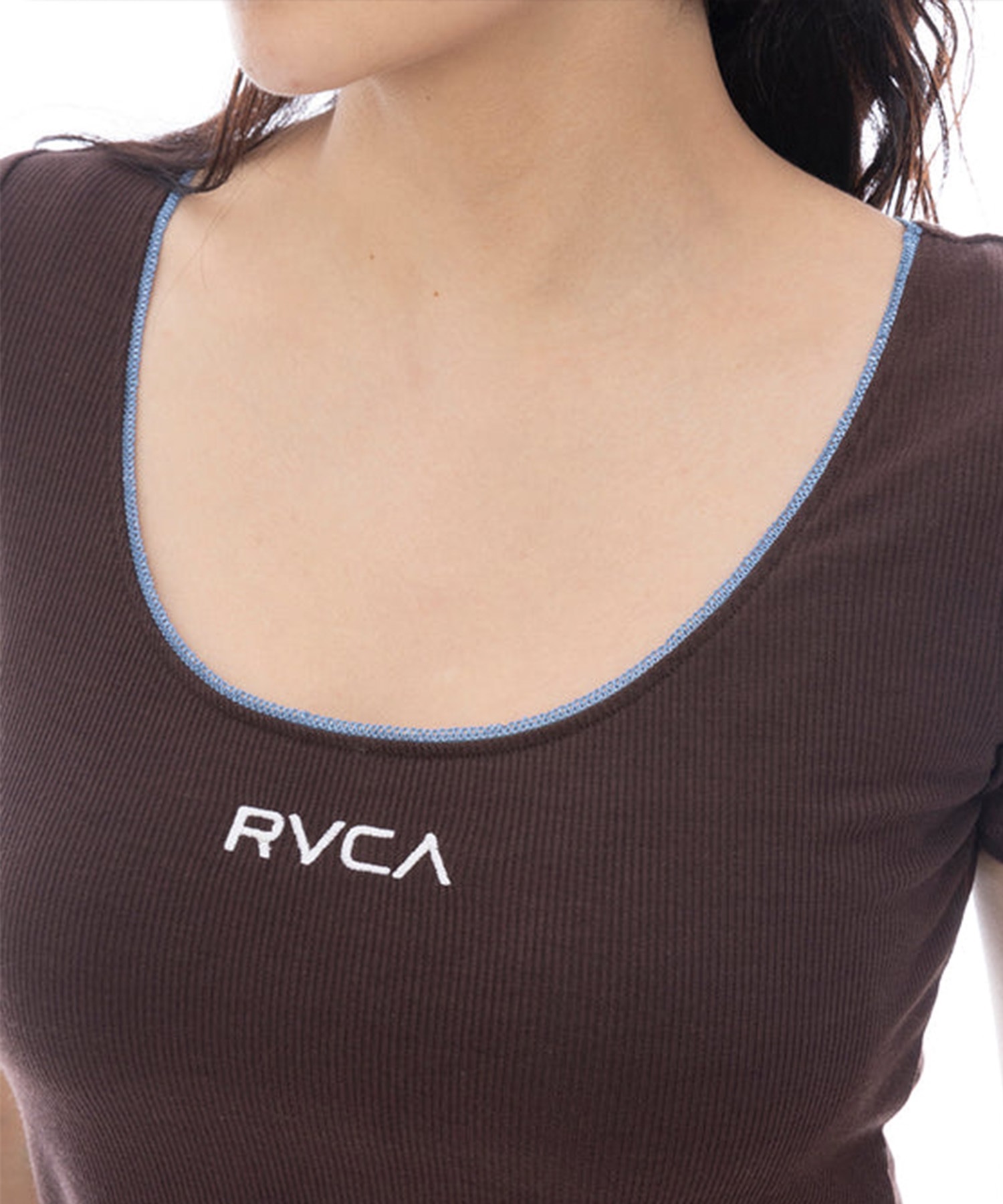 RVCA ルーカ 半袖 Tシャツ レディース リバーシブル クロップド丈 ショート丈 ロゴ BF043-210(CTF0-M)