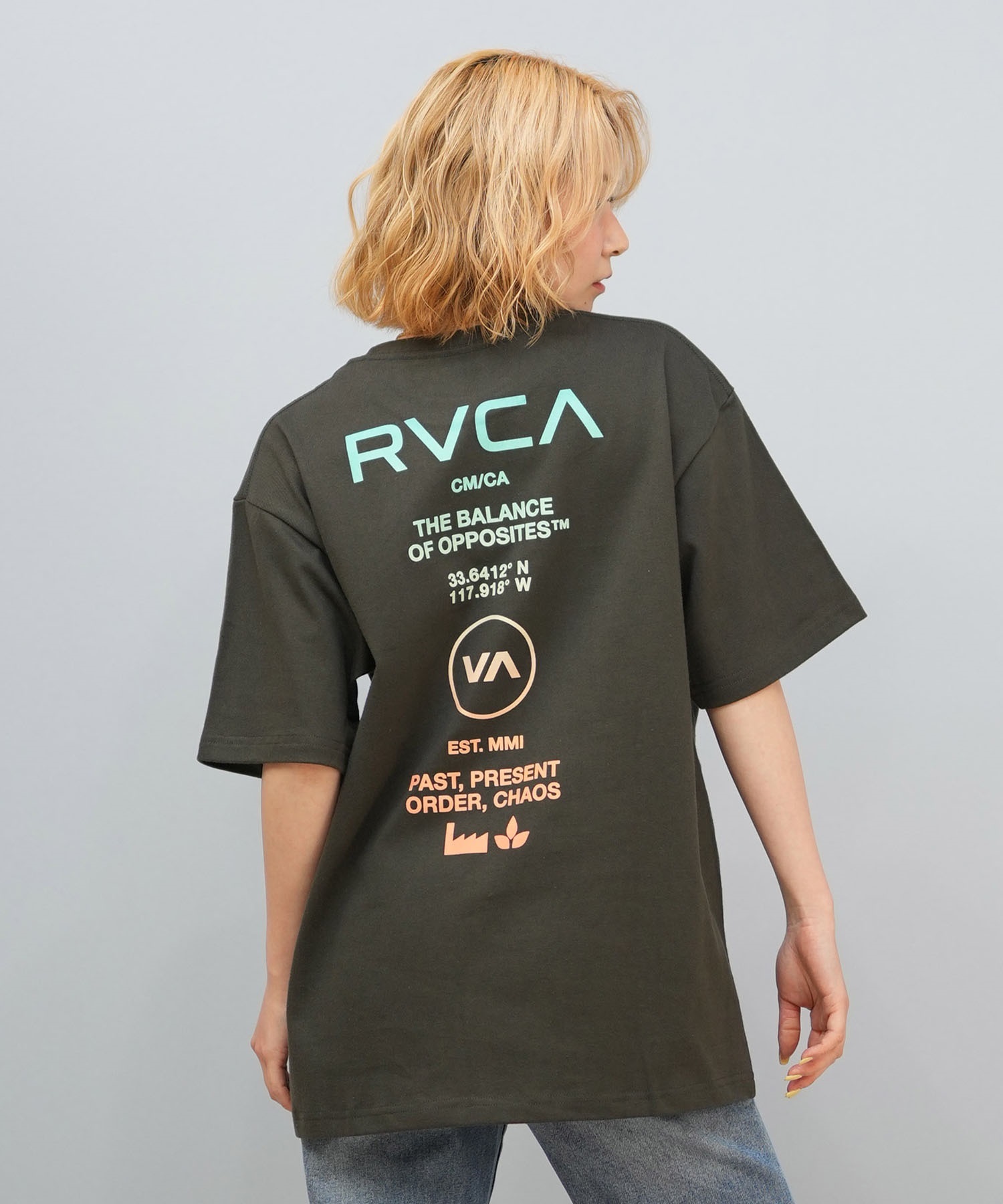 RVCA ルーカ 半袖 Tシャツ レディース バックプリント ロゴ