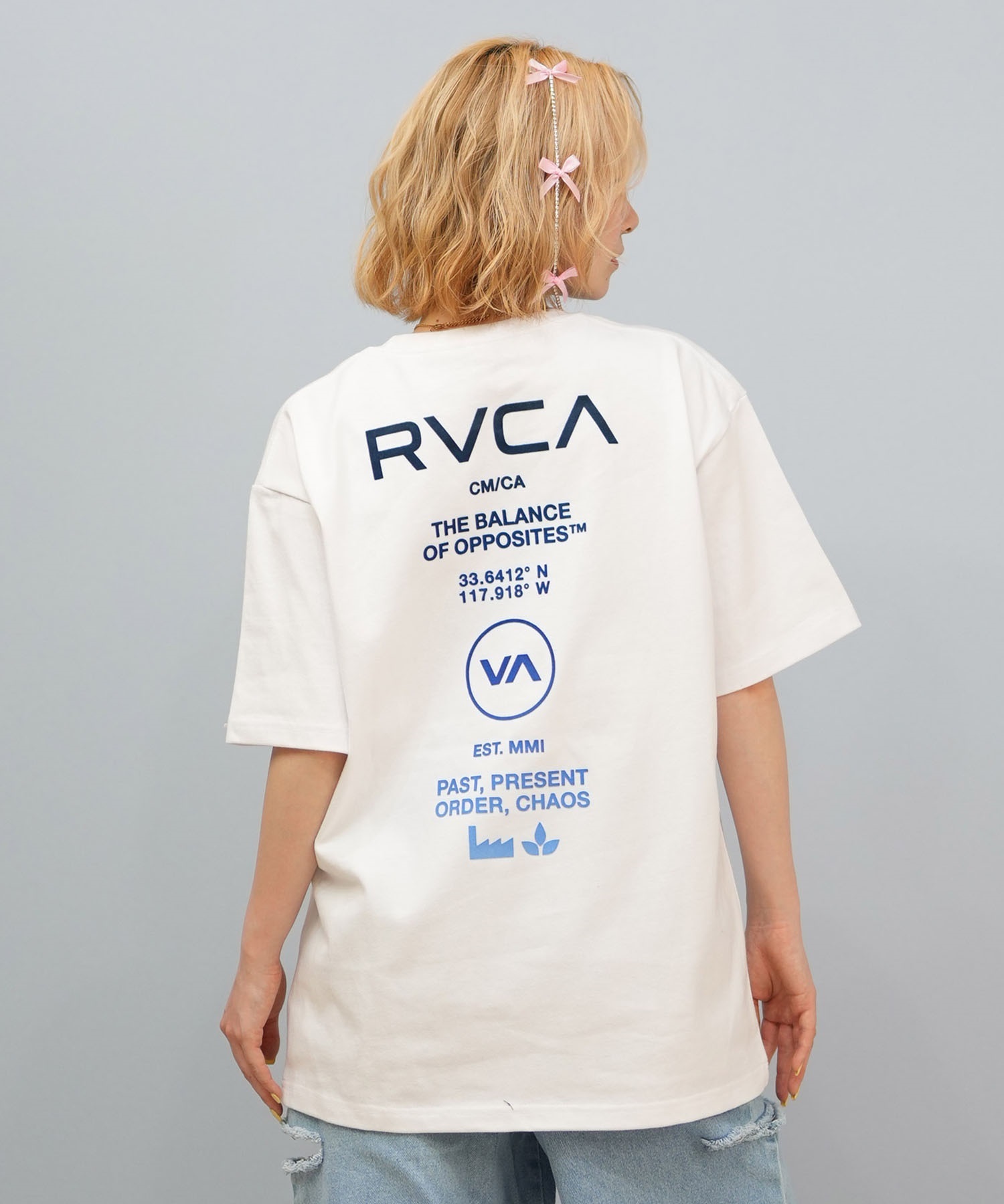 RVCA ルーカ 半袖 Tシャツ レディース バックプリント ロゴ