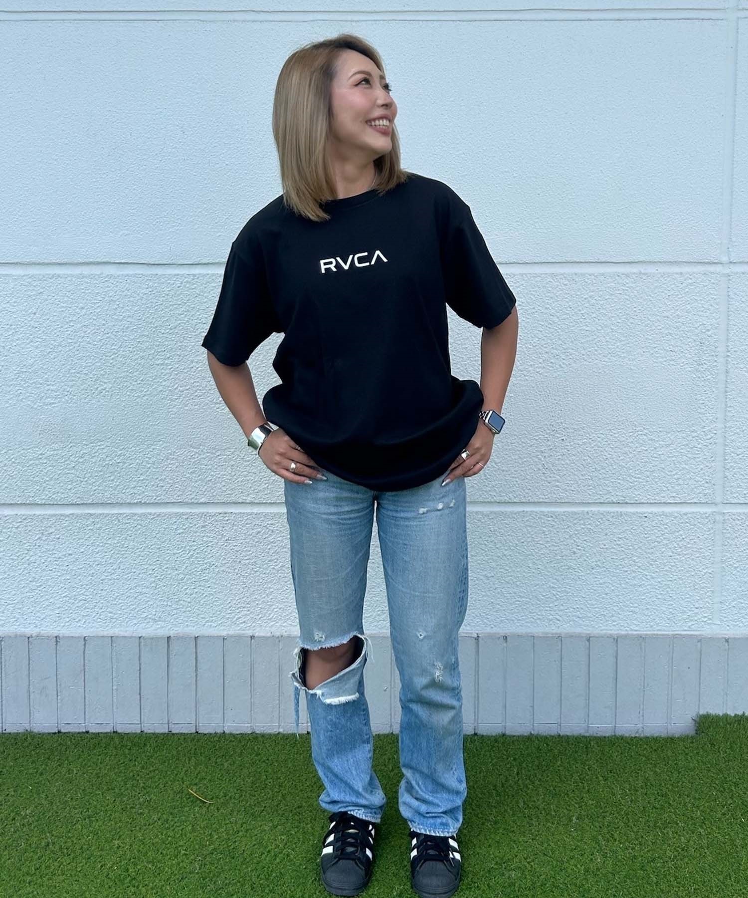 RVCA ルーカ 半袖 Tシャツ レディース バックプリント ロゴ SOUVENIR LOOSE FIT ST BF043-P20(BLK-S)