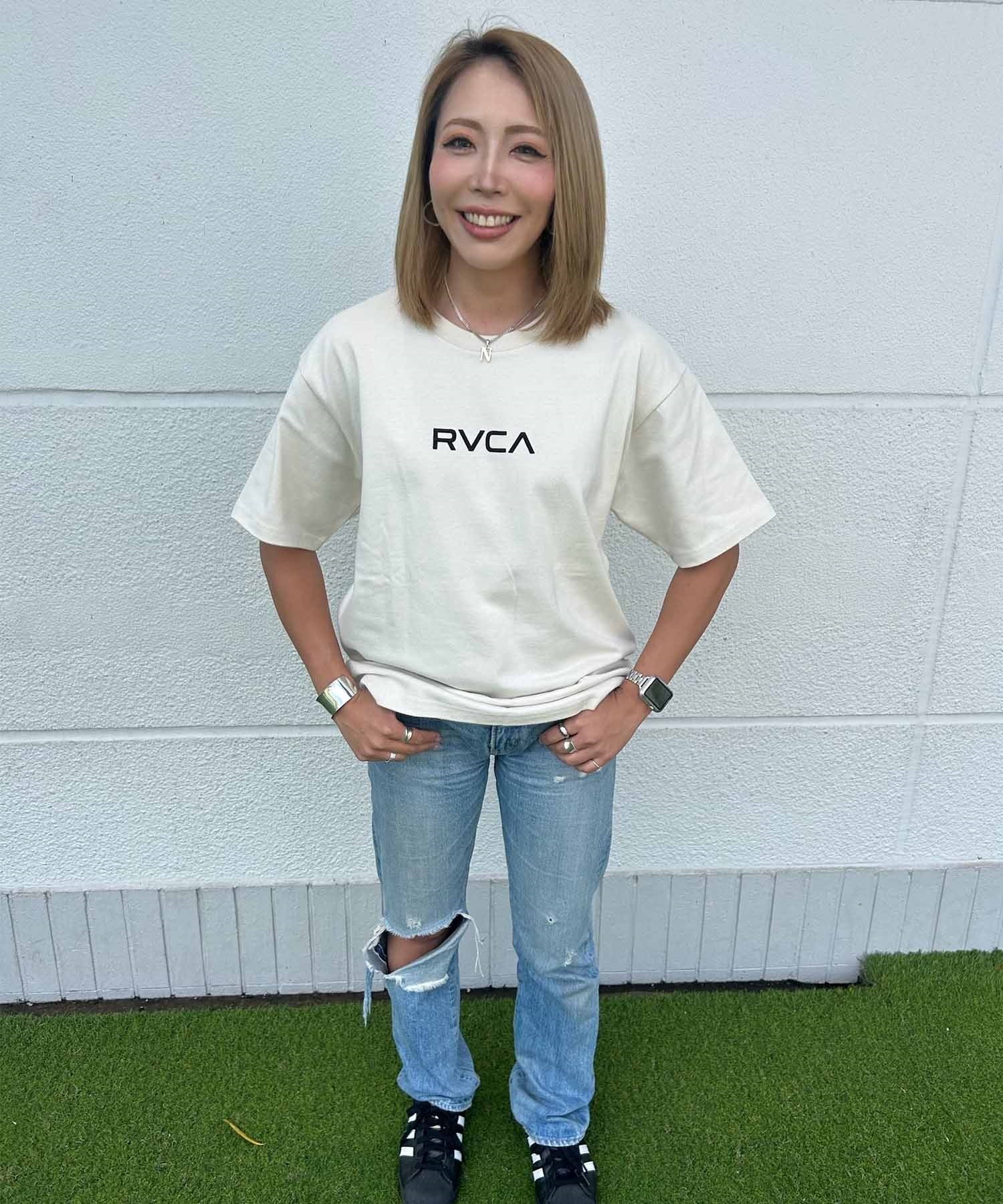RVCA ルーカ 半袖 Tシャツ レディース バックプリント ロゴ SOUVENIR LOOSE FIT ST BF043-P20(BLK-S)