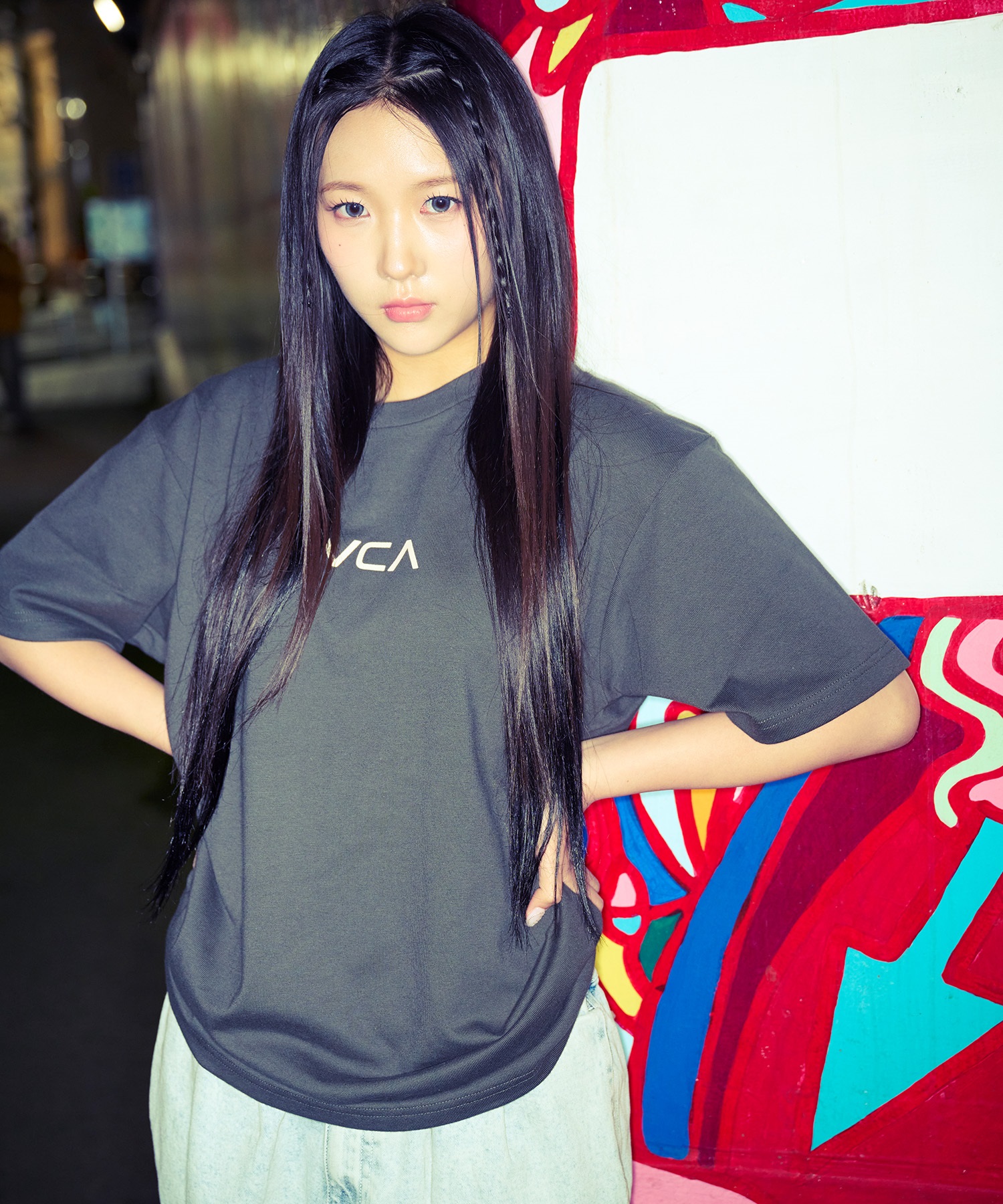 RVCA ルーカ 半袖 Tシャツ レディース バックプリント フラワープリント BF04C-200(BLK-S)
