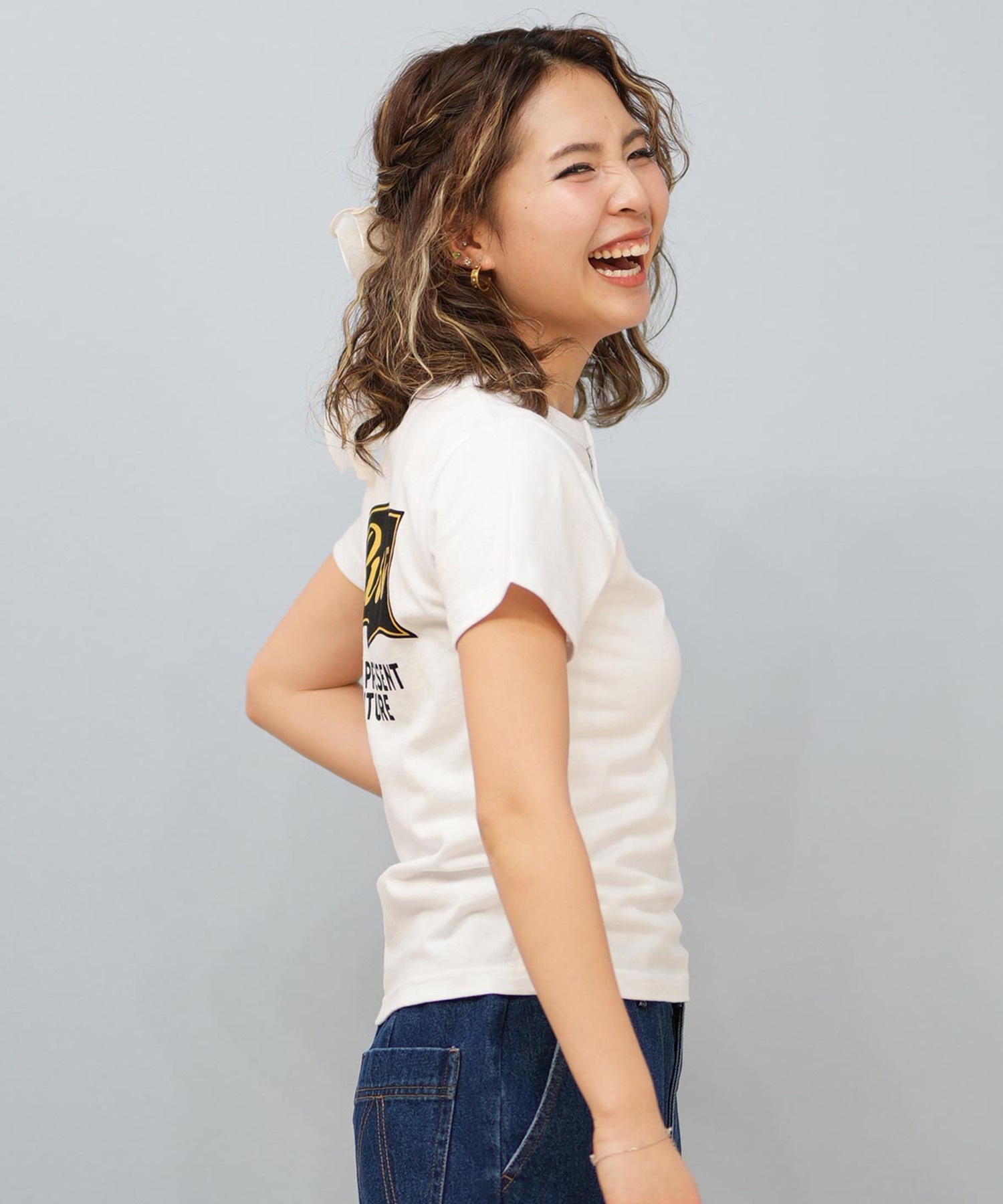 RVCA ルーカ 半袖 Tシャツ レディース バックプリント ショート丈 BF04C-206(BLK-S)