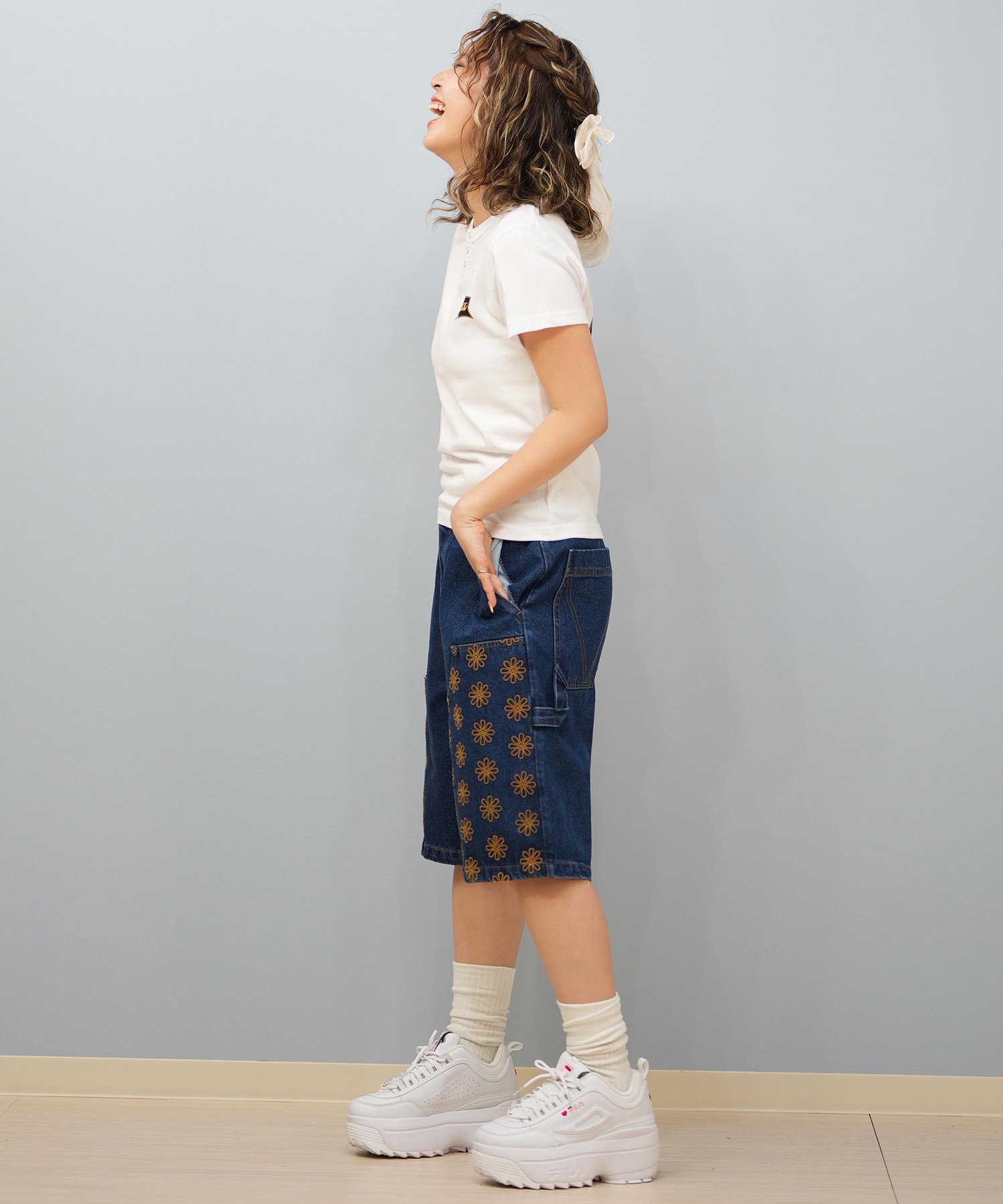 RVCA ルーカ 半袖 Tシャツ レディース バックプリント ショート丈 BF04C-206(BLK-S)