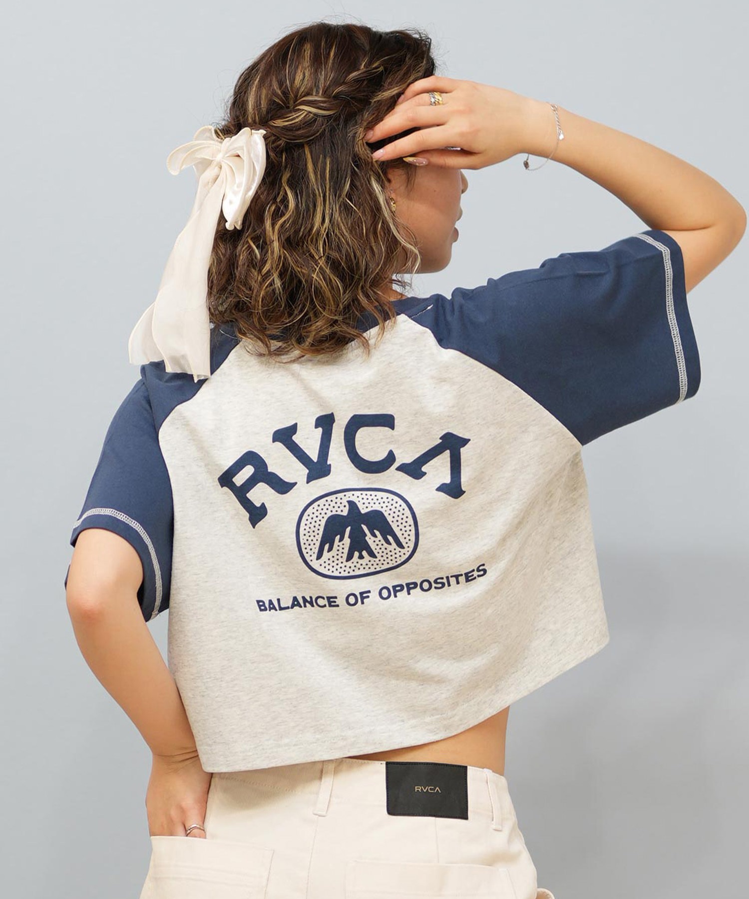 RVCA ルーカ 半袖 Tシャツ レディース ショート丈 ラグランTシャツ