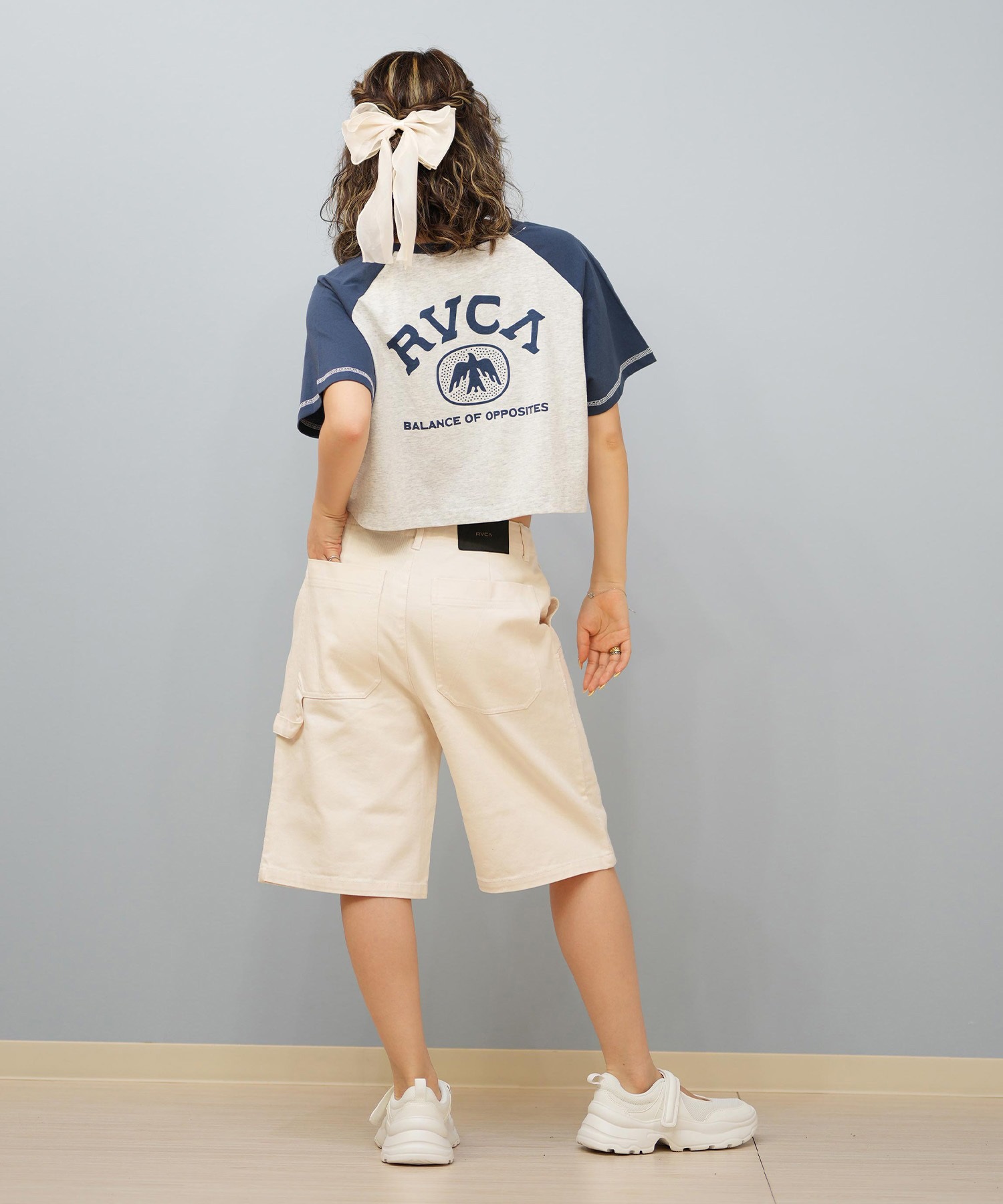 RVCA ルーカ 半袖 シャツ レディース ニットシャツ ショート丈 メッシュ BF04C-850_BRJ RVCA ルーカ 半袖 シャツ レディース ニットシャツ ショート丈