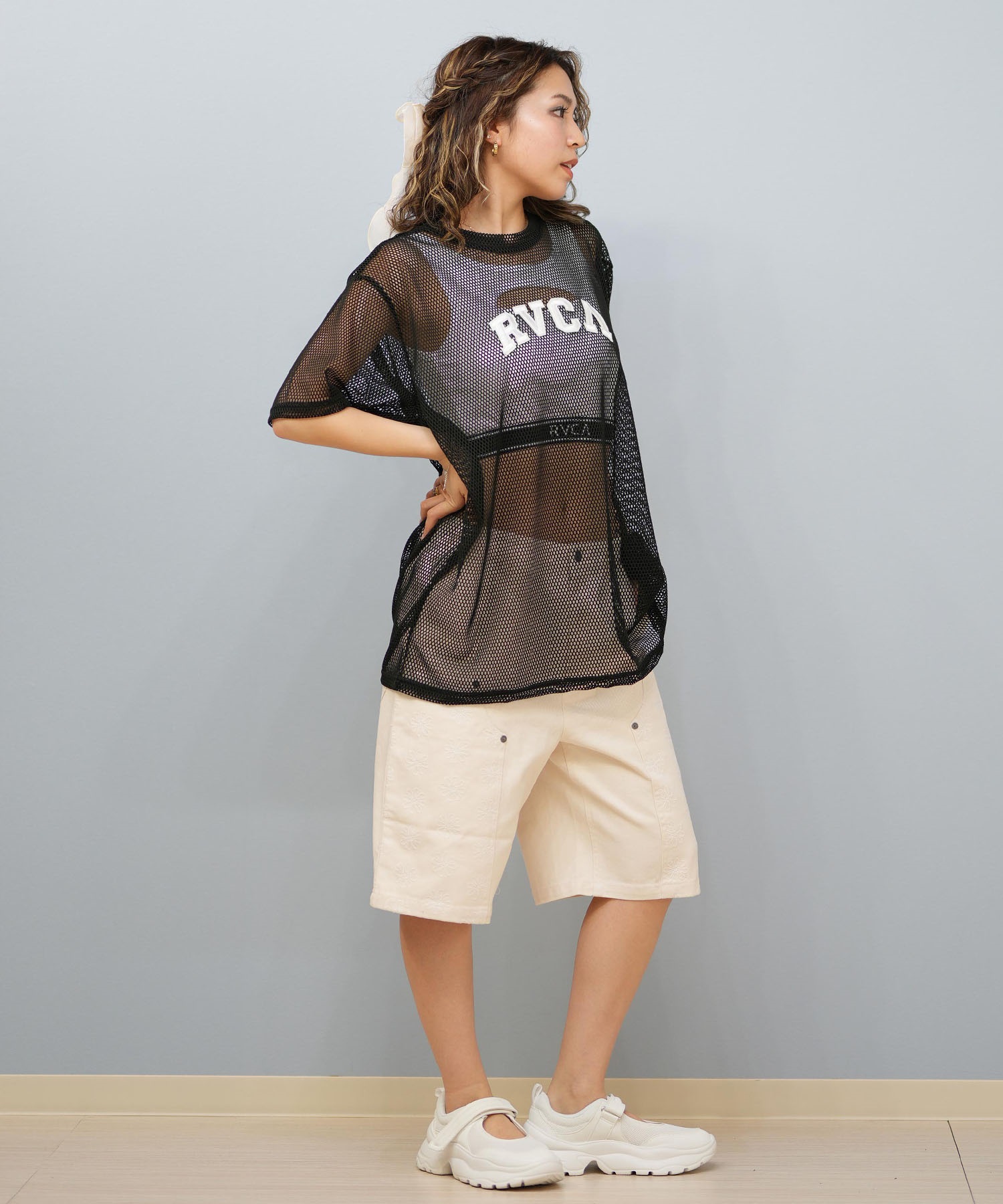 S 白 ルーカ ARCH RVCA ビッグシルエット 半袖Tシャツ RVCA ルーカ Tシャツ メンズ 半袖 白 BIG TEE カジュアル