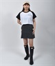 RVCA ルーカ 半袖 Tシャツ レディース クロップド丈 ショート丈 ラグラン バックプリント BF04C-P21(WHT-S)