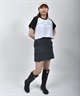 RVCA ルーカ 半袖 Tシャツ レディース クロップド丈 ショート丈 ラグラン バックプリント BF04C-P21(WHT-S)