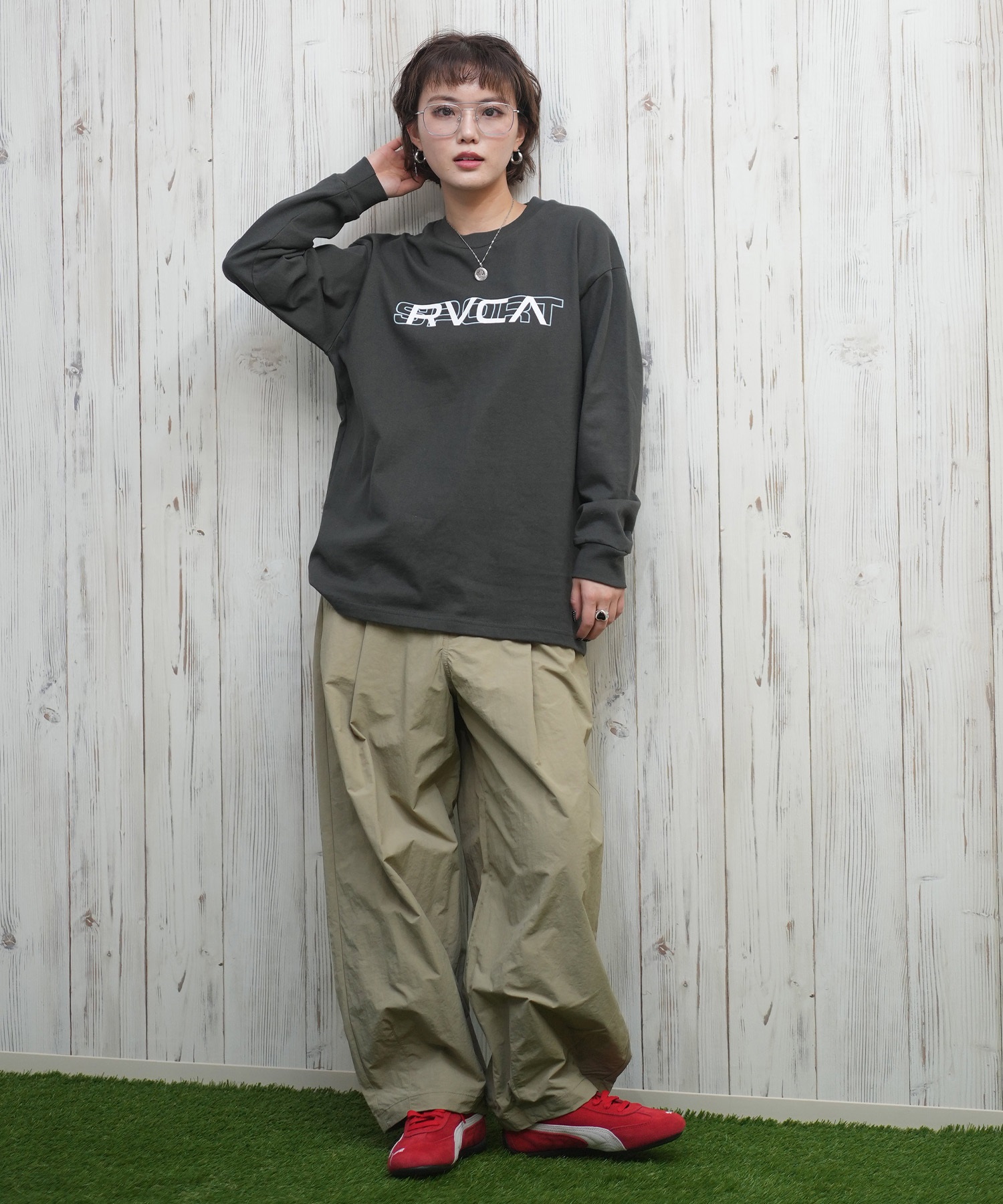 RVCA ルーカ レディース 長袖 Tシャツ シンプルロゴ ロンT BF043