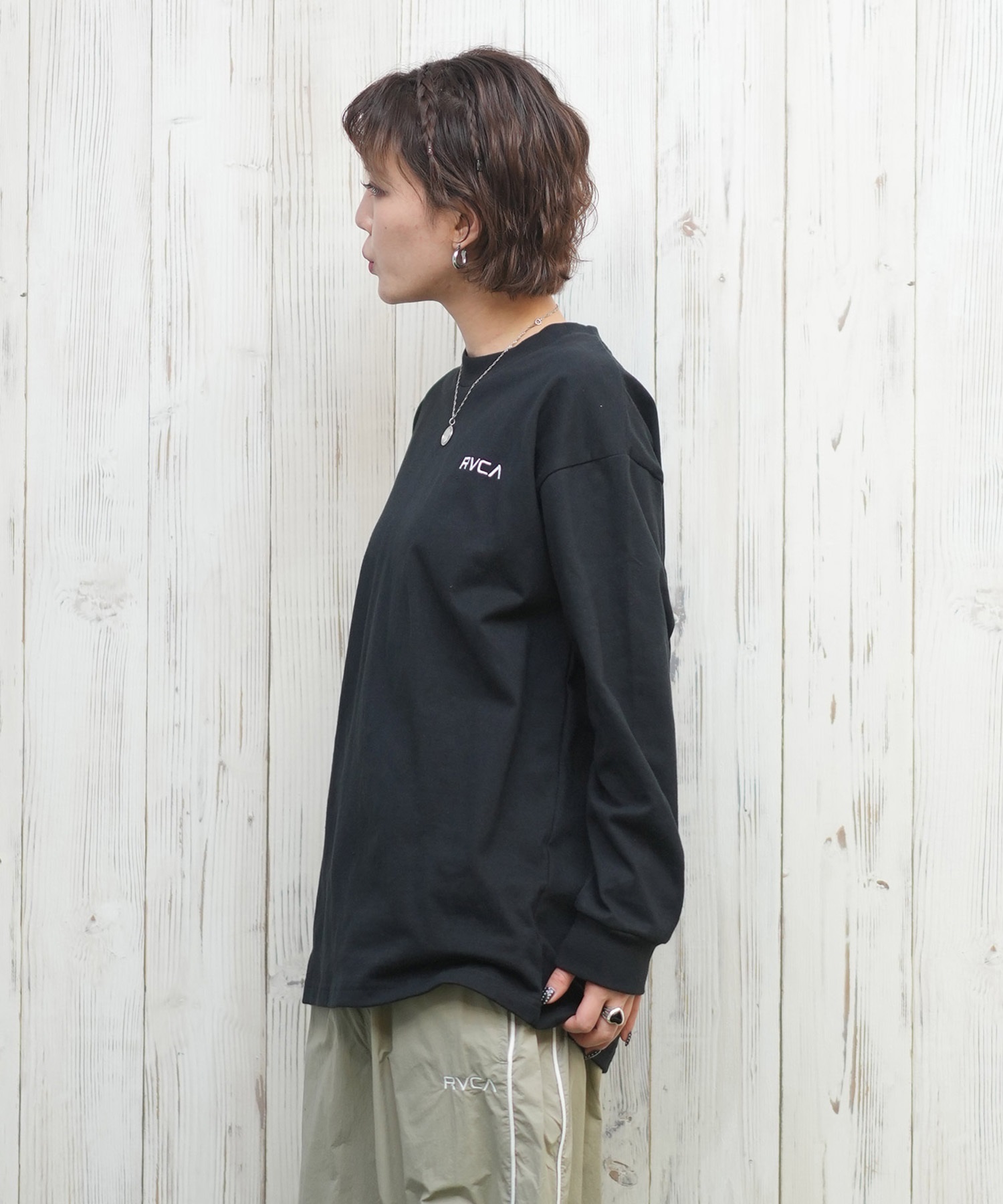 RVCA ルーカ レディース 長袖 Tシャツ バンダナ柄ロンT BF043