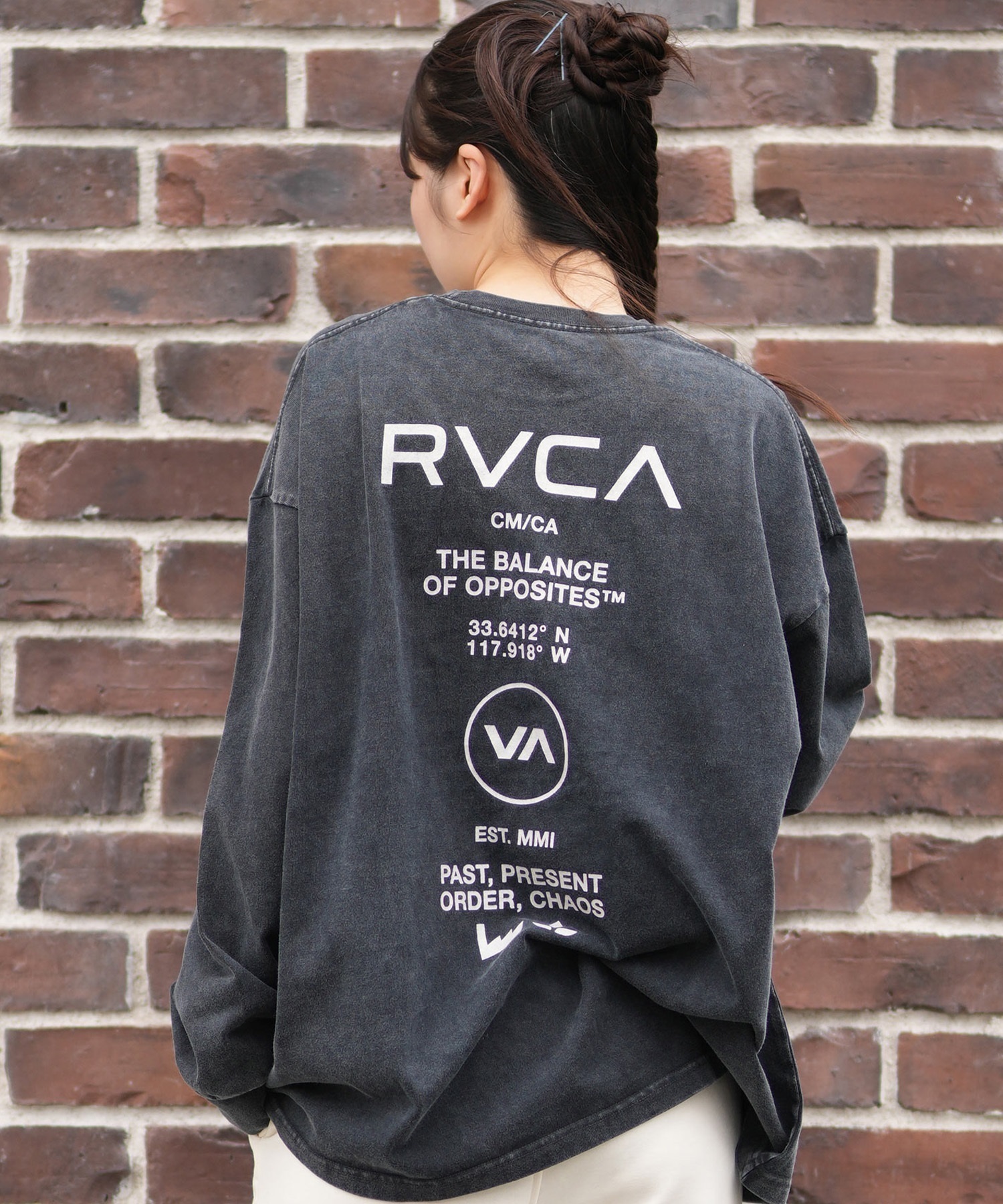 RVCA ルーカ 長袖 Tシャツ ロンT レディース バックプリント ロゴ