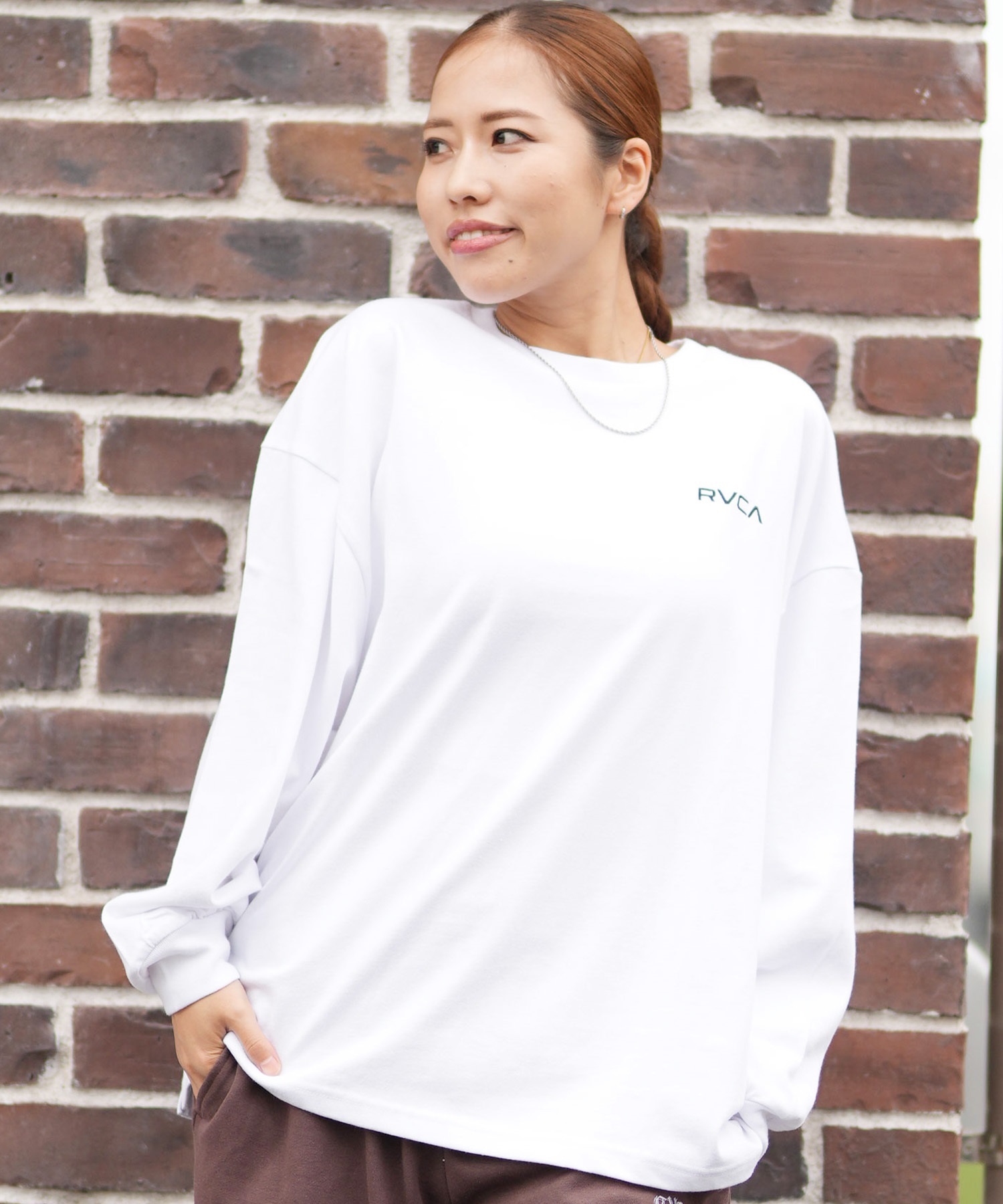 RVCA ルーカ 長袖 Tシャツ ロンT レディース バックプリント ロゴ