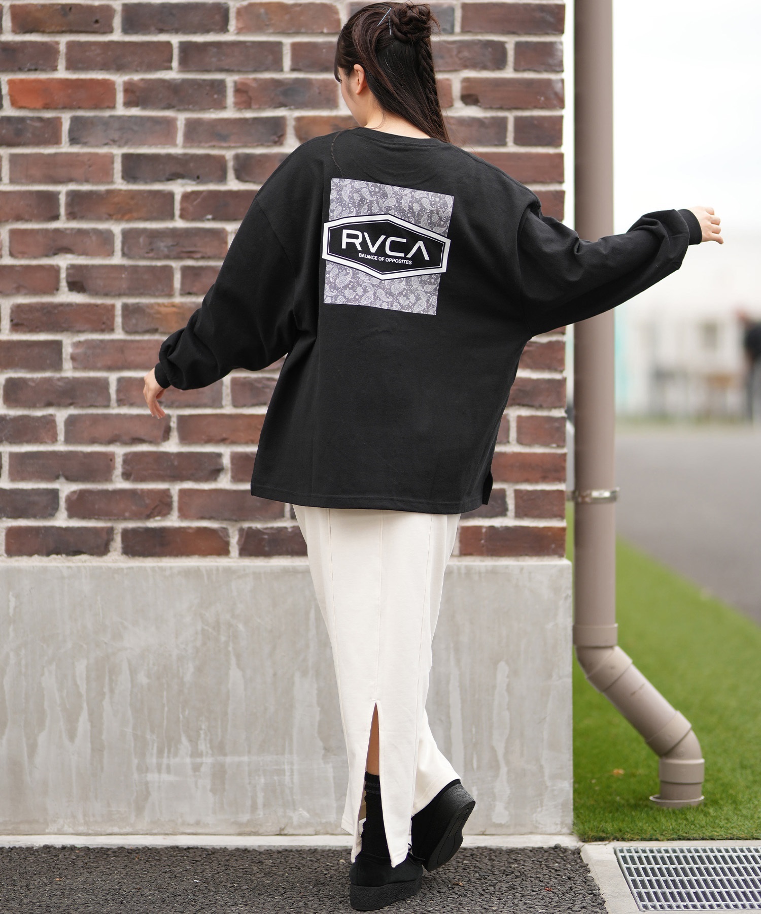 RVCA ルーカ 長袖 Tシャツ ロンT レディース バックプリント ロゴ