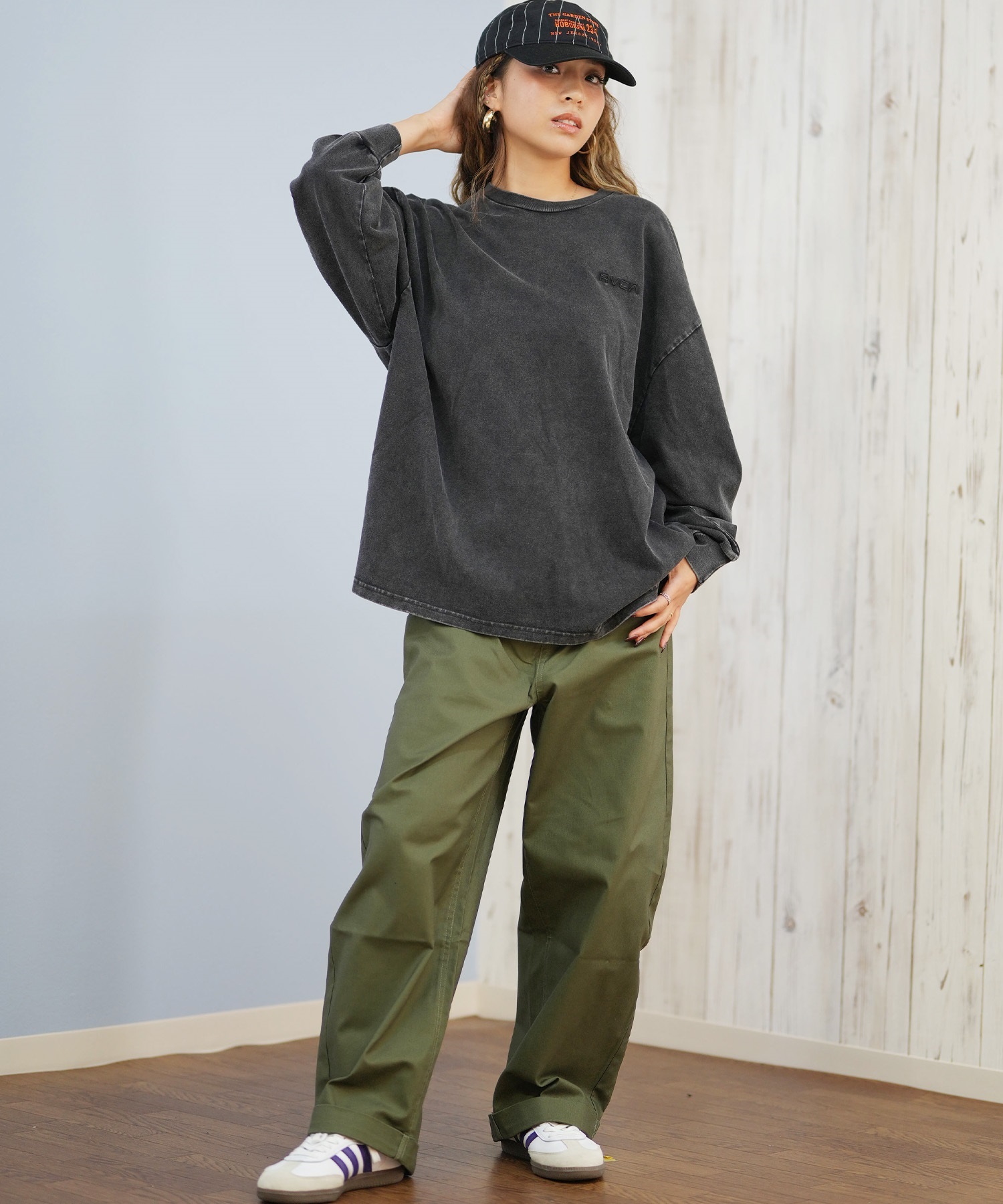 RVCA ルーカ 長袖 Tシャツ ロンT レディース バックプリント ロゴ