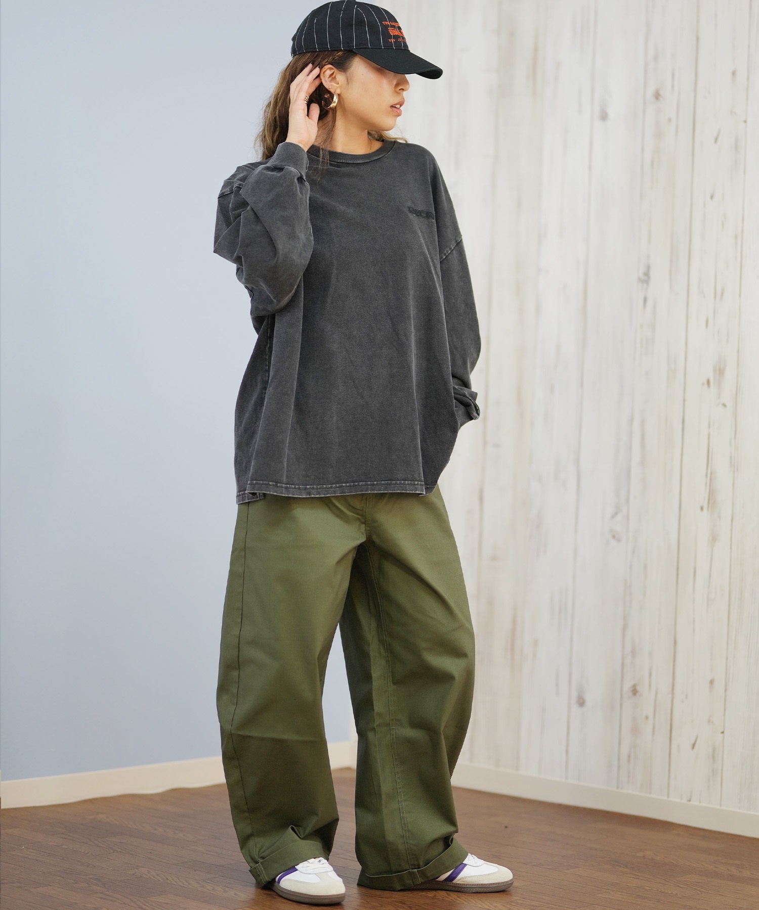 RVCA ルーカ 長袖 Tシャツ ロンT レディース バックプリント ロゴ