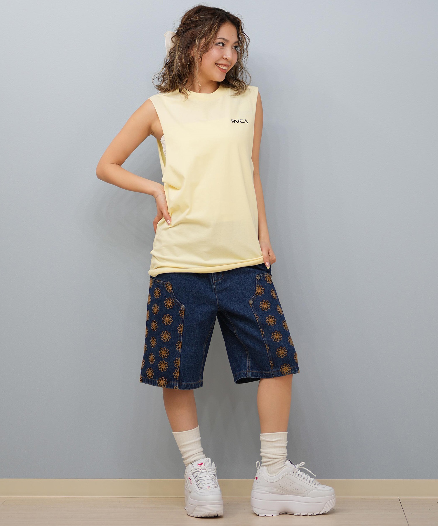 RVCA ルーカ タンクトップ レディース バックプリント カット